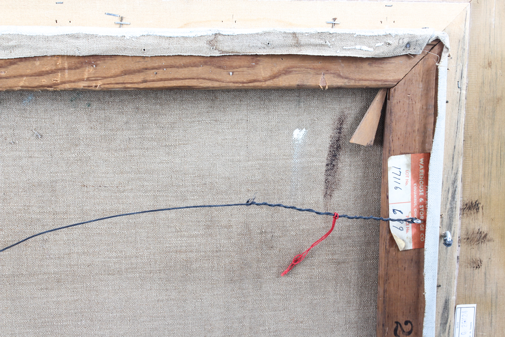 Emerson Burkhart Oil on Canvas "Farm, Sheep Landscape"