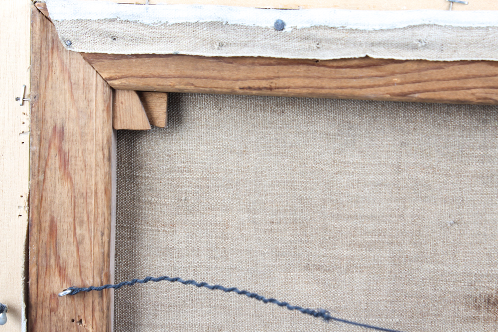 Emerson Burkhart Oil on Canvas "Farm, Sheep Landscape"