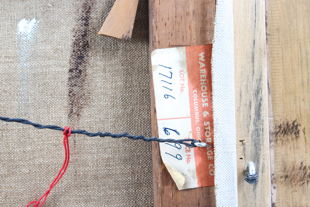 Emerson Burkhart Oil on Canvas "Farm, Sheep Landscape"