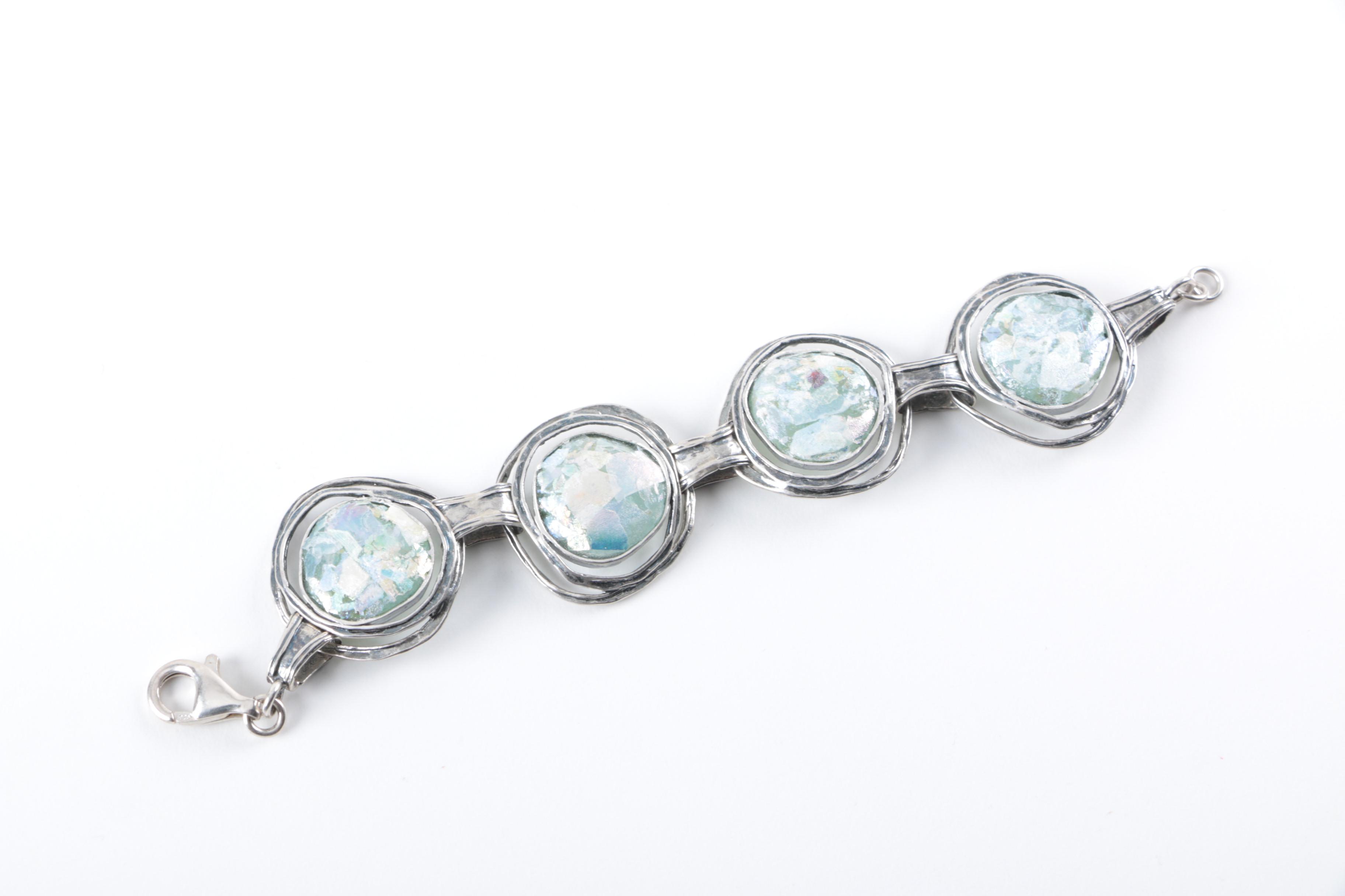 Sterling Silver Jewelry Selection Featuring Dichroic Glass