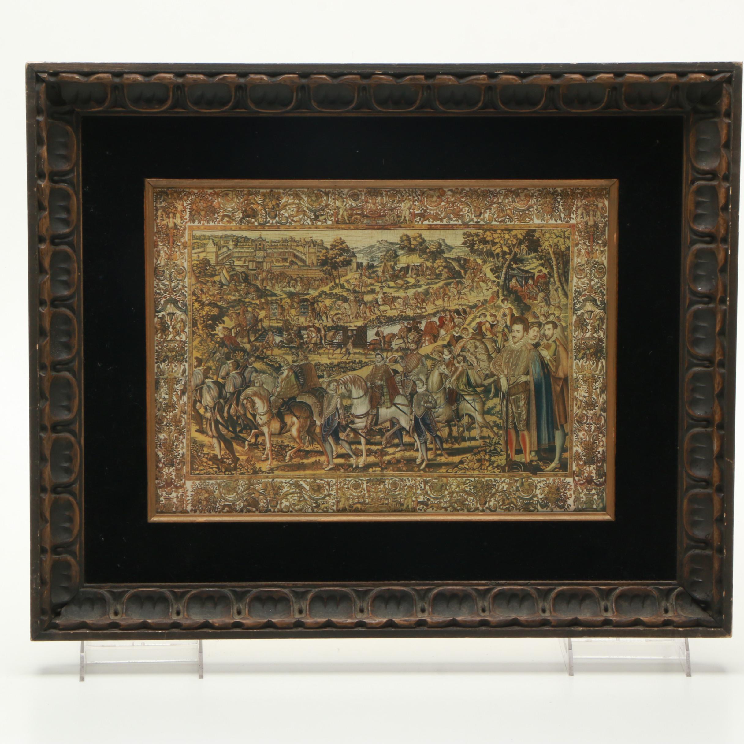 Metzograph on Paper after "The Royal Progress" of the Valois Tapestries