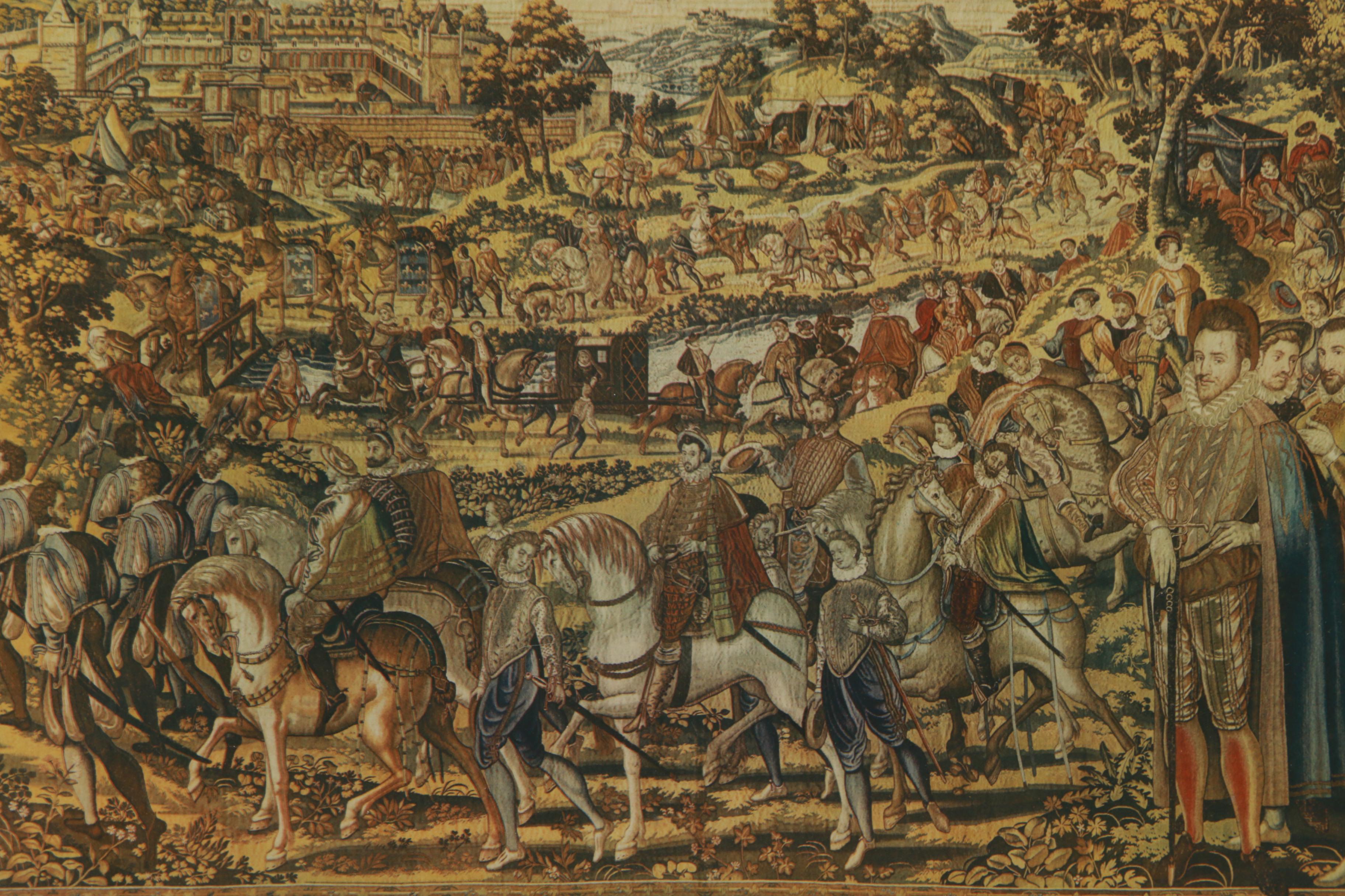 Metzograph on Paper after "The Royal Progress" of the Valois Tapestries