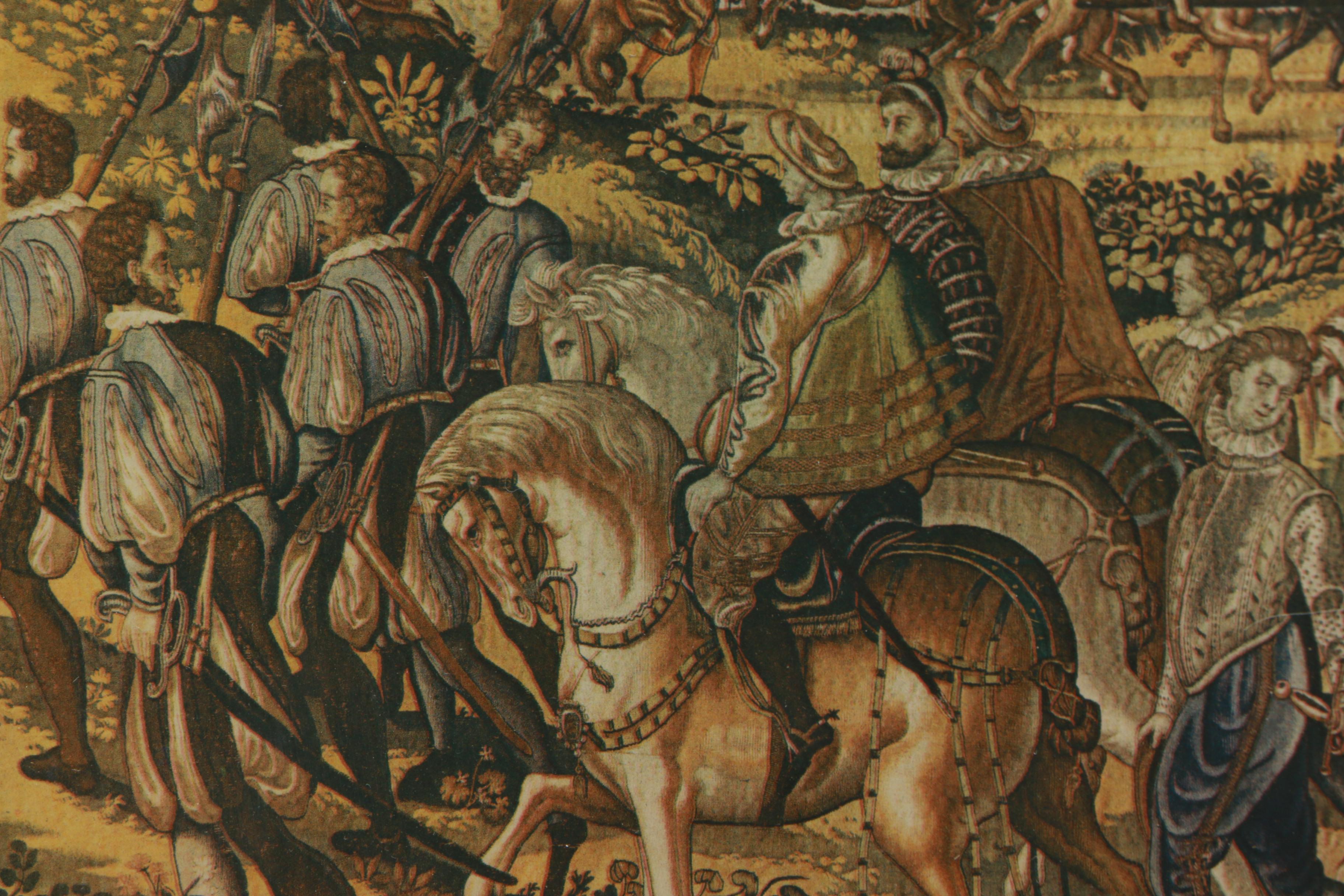 Metzograph on Paper after "The Royal Progress" of the Valois Tapestries