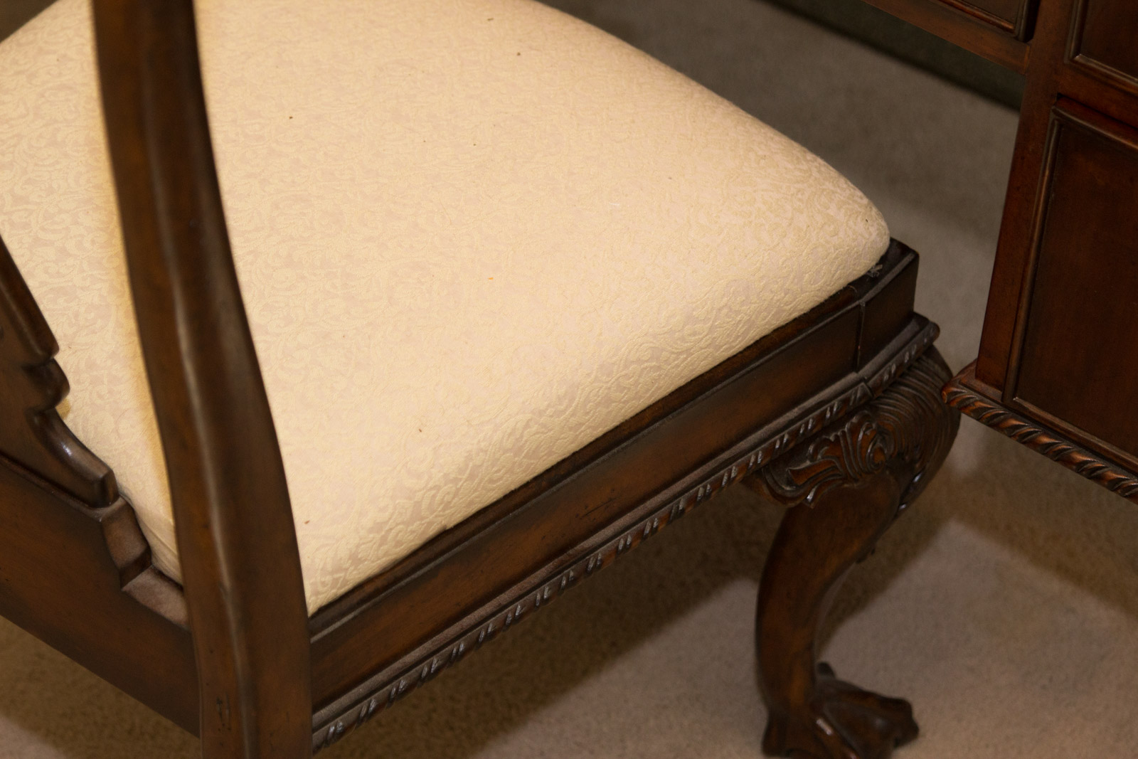 Hooker Furniture "Seven Seas" Collection Chippendale Style Mahogany Desk