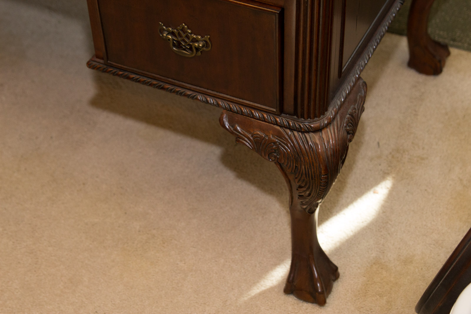 Hooker Furniture "Seven Seas" Collection Chippendale Style Mahogany Desk