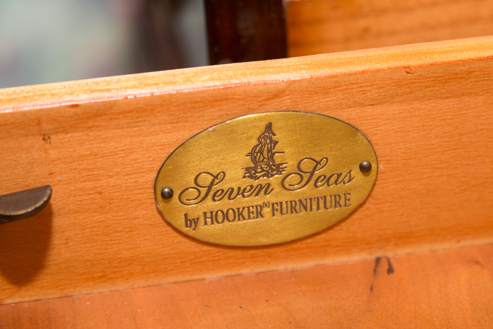 Hooker Furniture "Seven Seas" Collection Chippendale Style Mahogany Desk