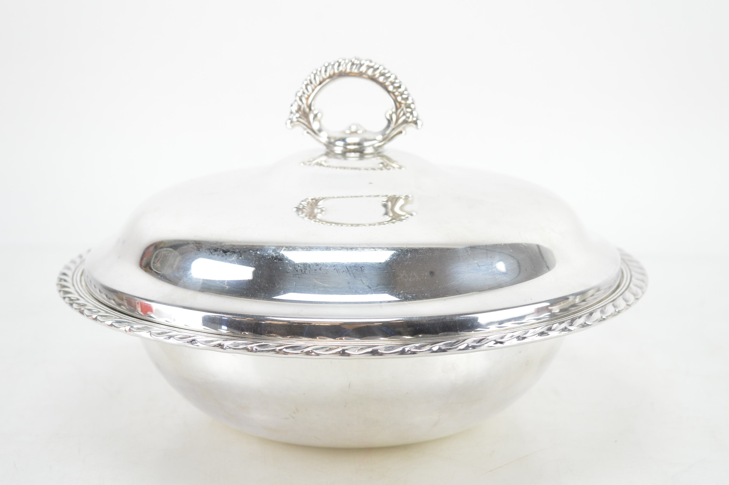 Wm Rogers Silver Plate Covered Dishes and Additional Silver Plate Serveware