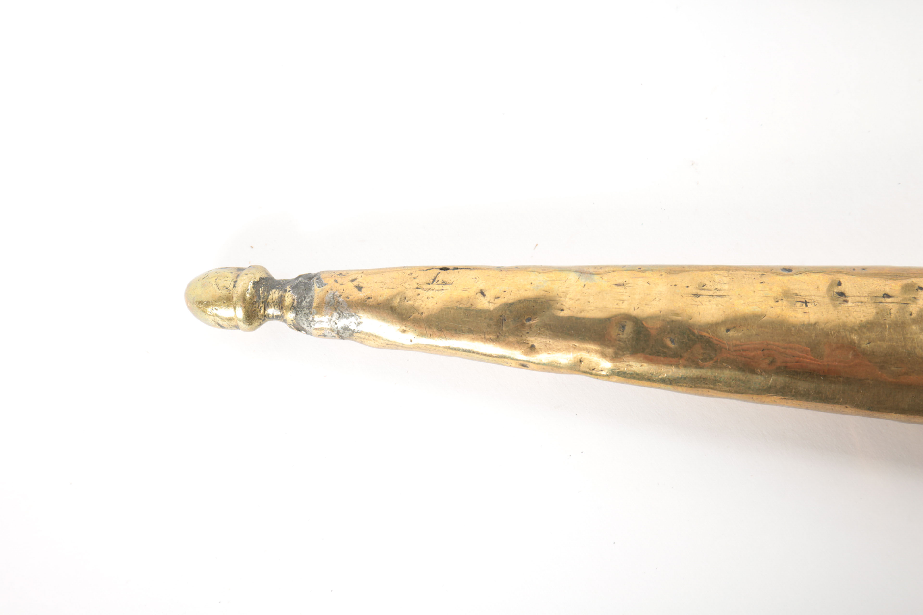 Persian "Kard" with Wood, Leather and Brass Sheath