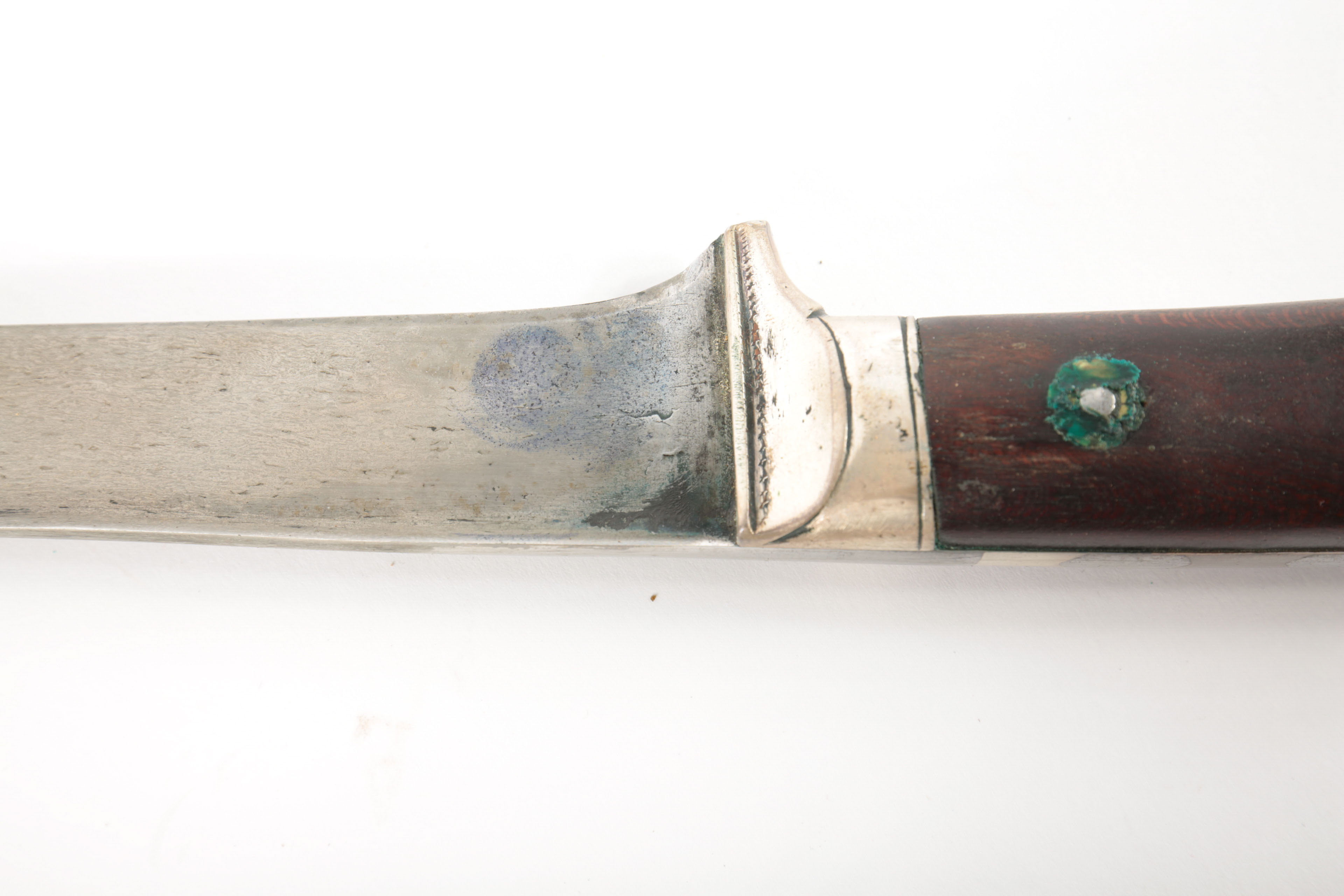 Persian "Kard" with Wood, Leather and Brass Sheath
