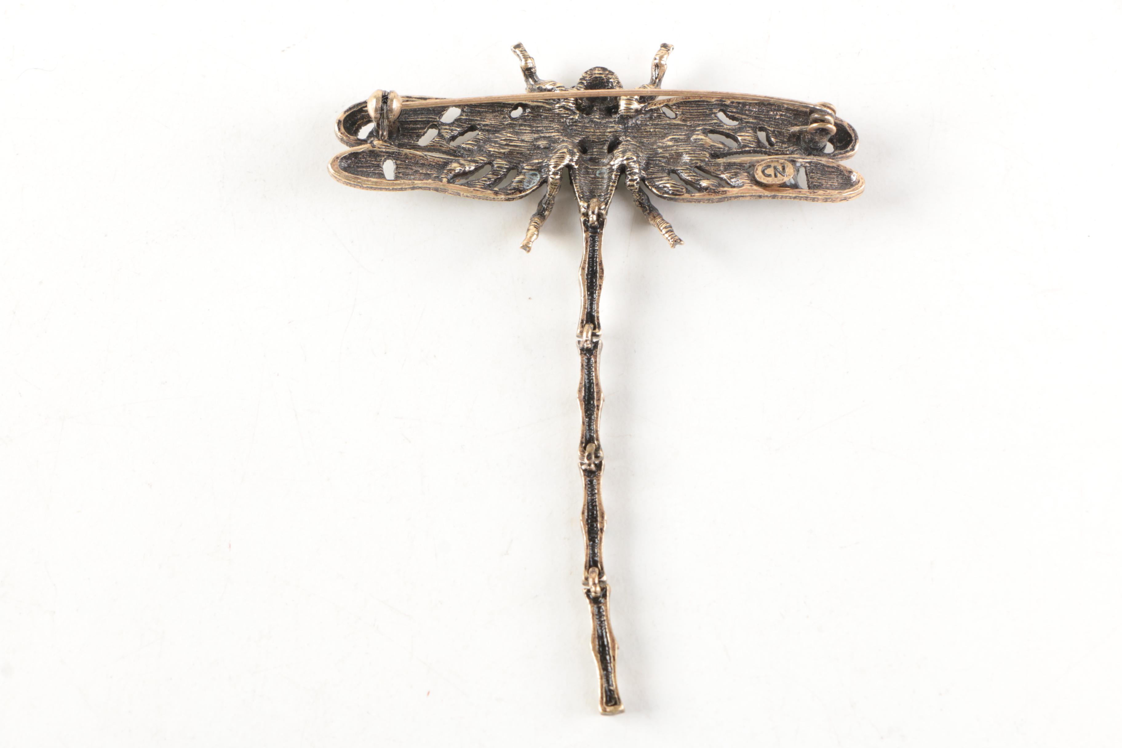 Gecko Bypass Bracelet and Articulated Dragonfly Brooch