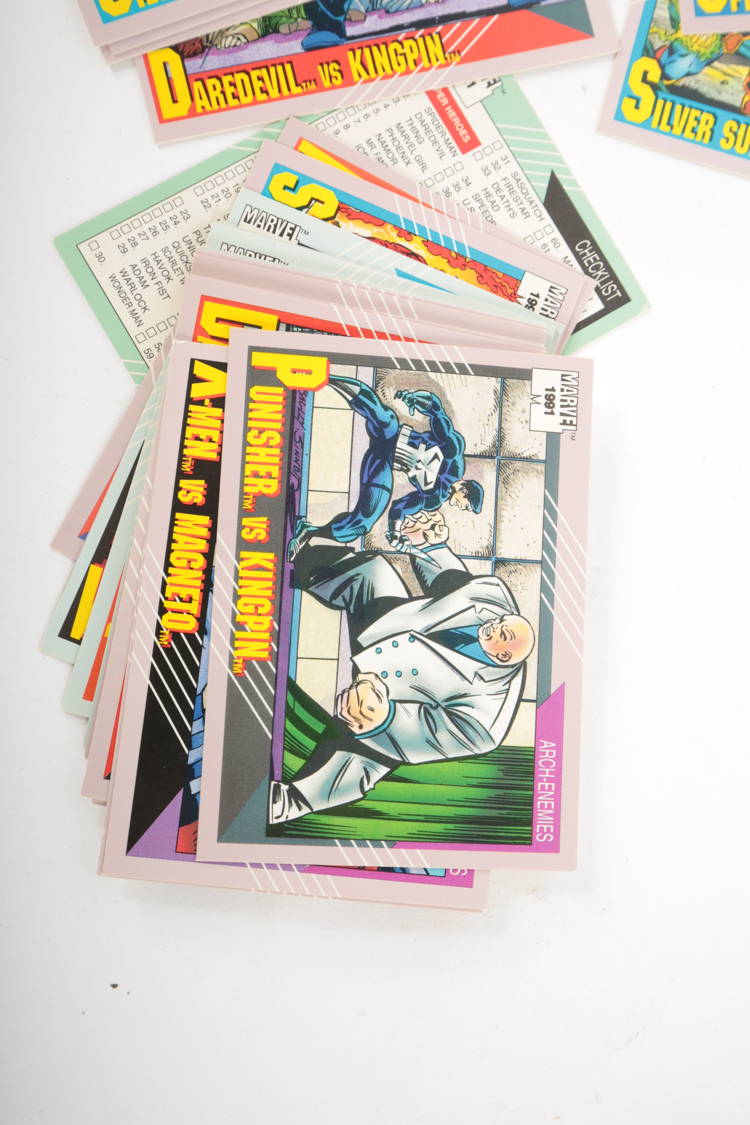 Collection of 1990s Marvel Trading Cards