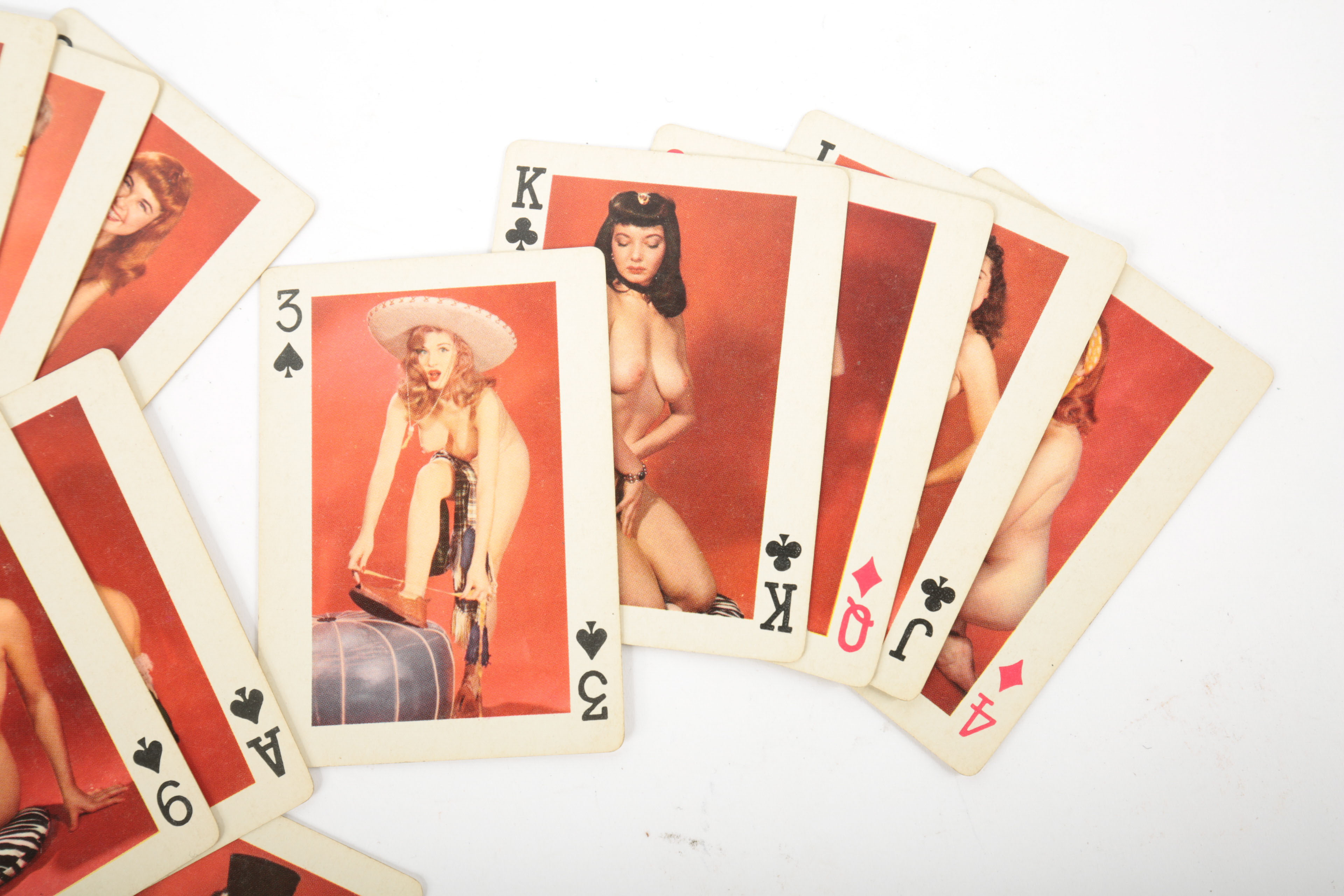 Vintage Pin-Up Girl Playing Cards
