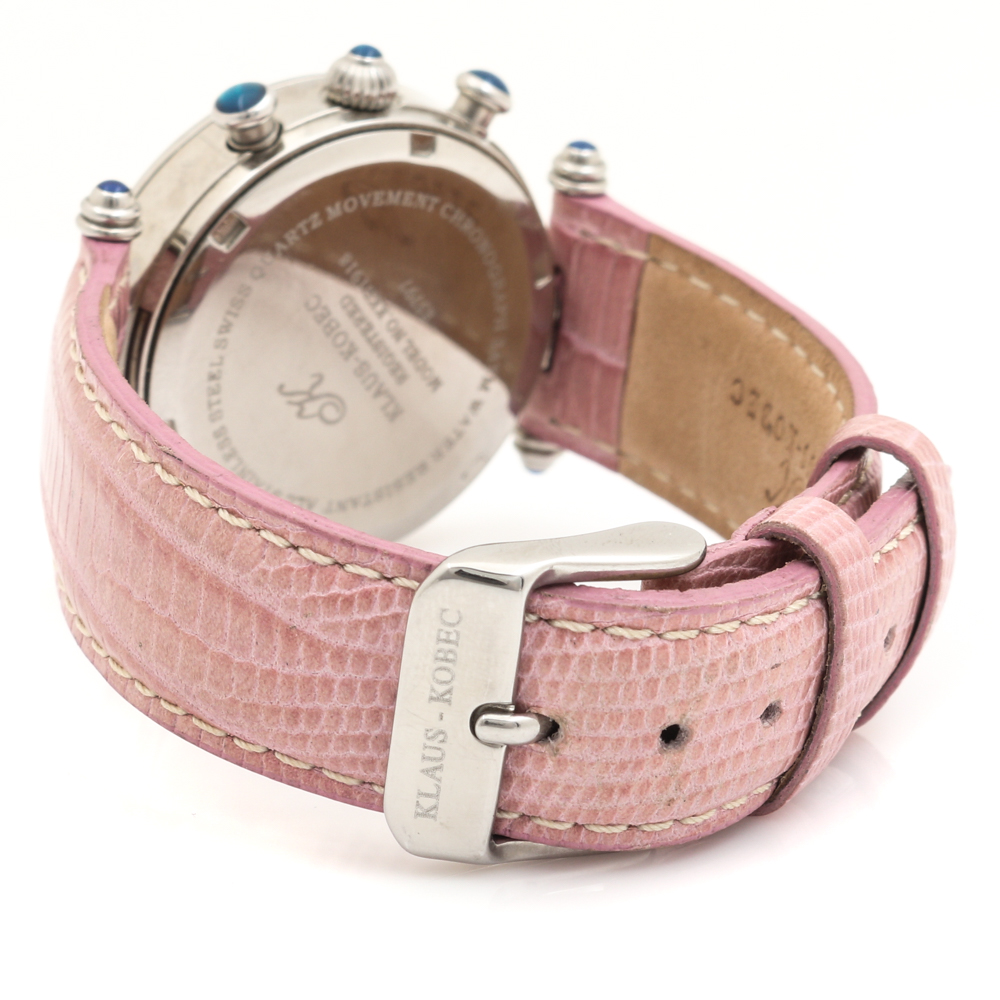 Klaus-Kobec Stainless Steel Diamond Pink Watch