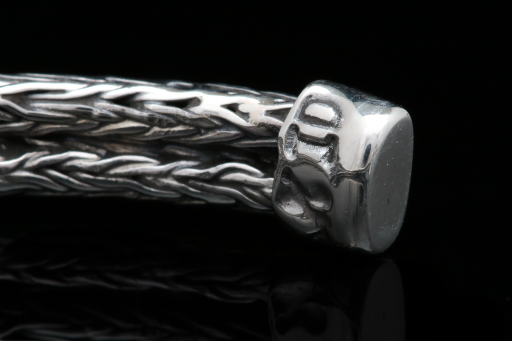 Robert Manse Sterling Silver Wheat Chain Hoop Earrings