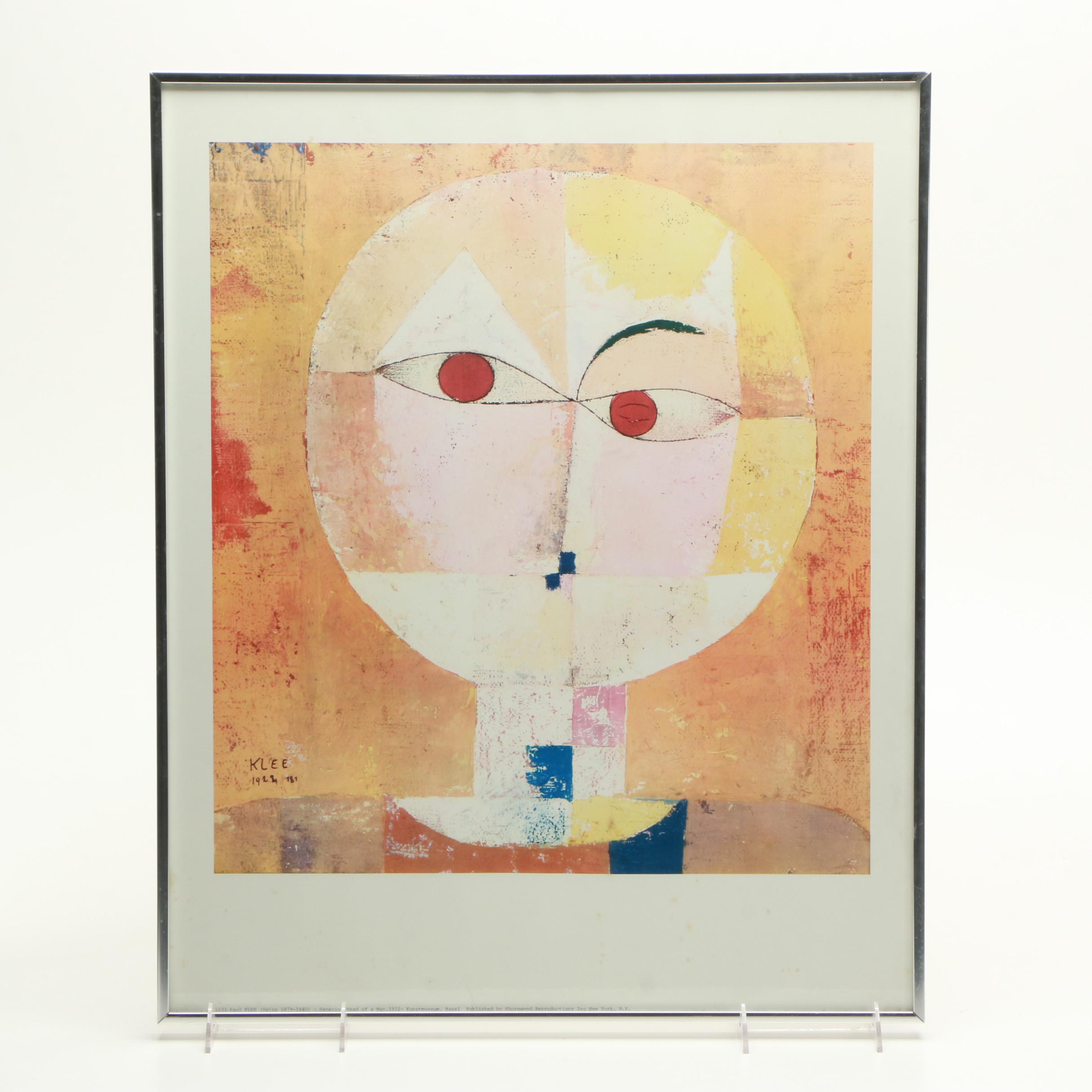 Reproduction Print on Paper After Paul Klee "Scenecio"