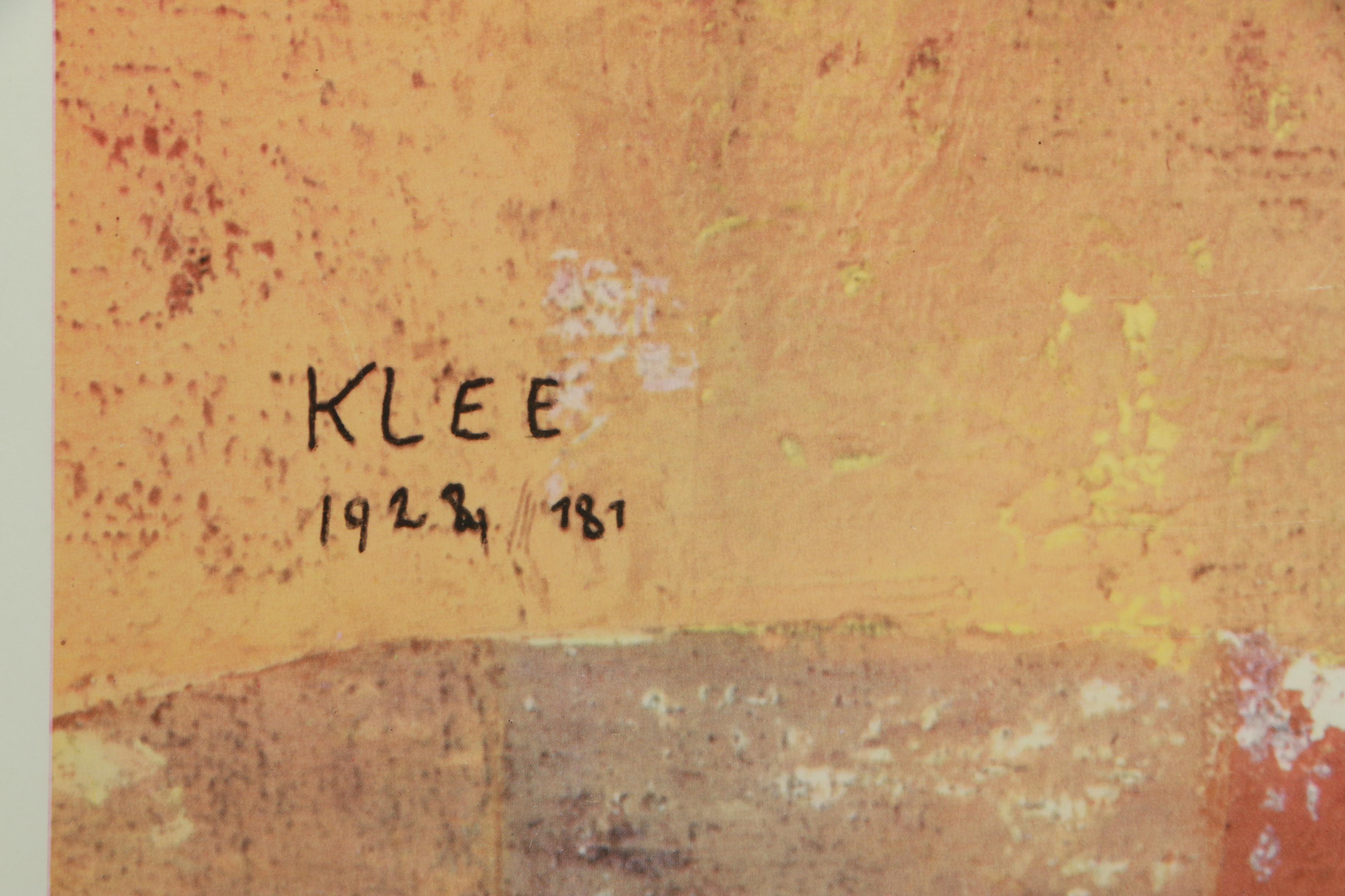 Reproduction Print on Paper After Paul Klee "Scenecio"