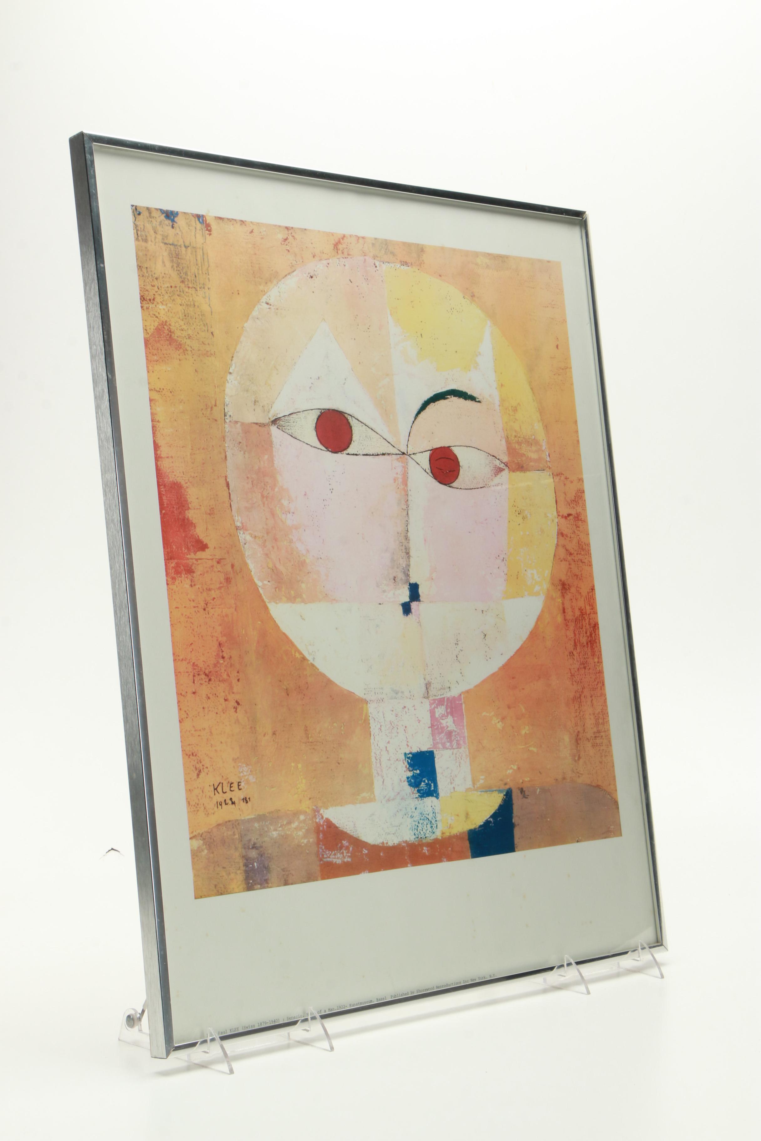 Reproduction Print on Paper After Paul Klee "Scenecio"