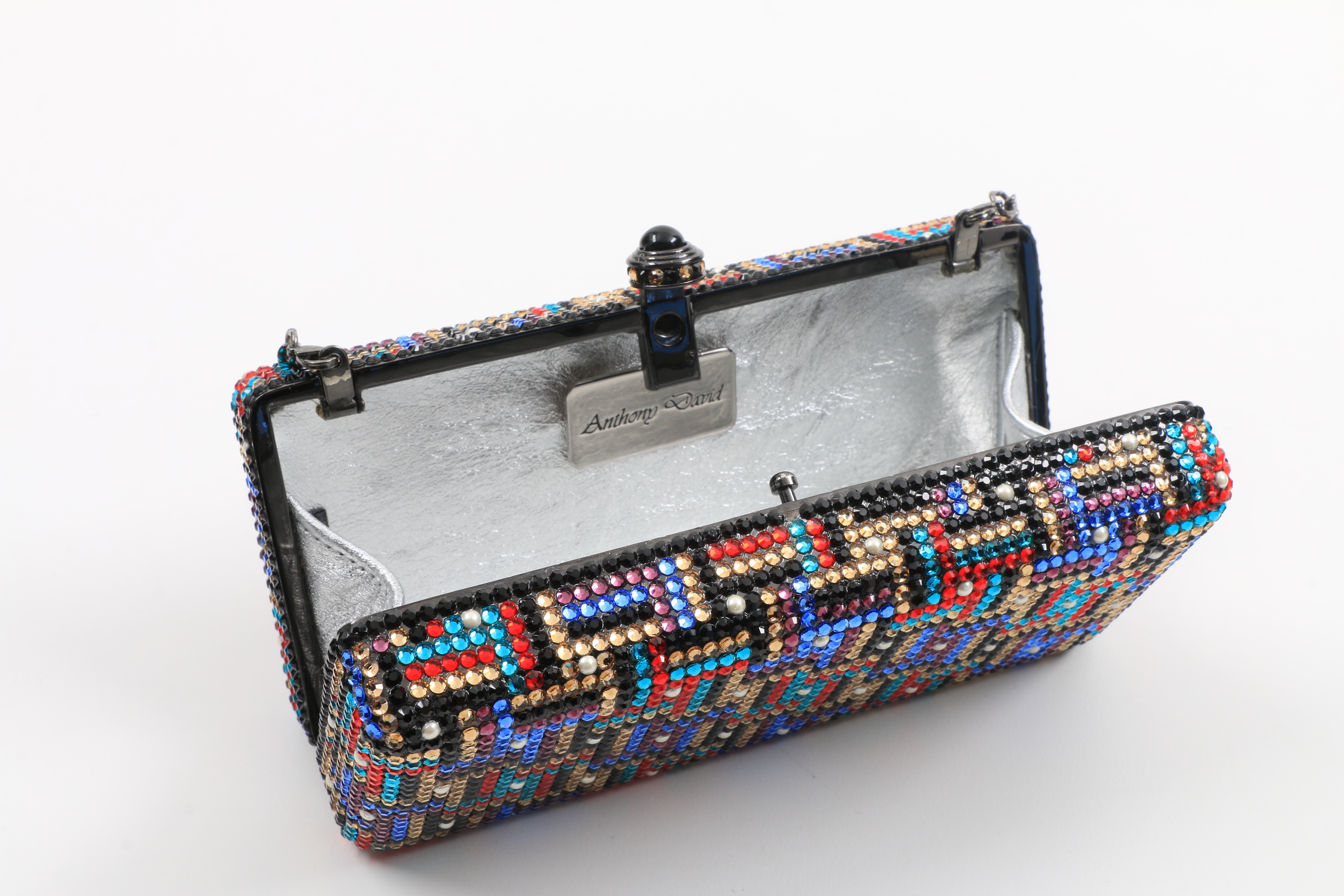 Anthony David's Colorful Swarovski Crystal Minaudière Evening Bag