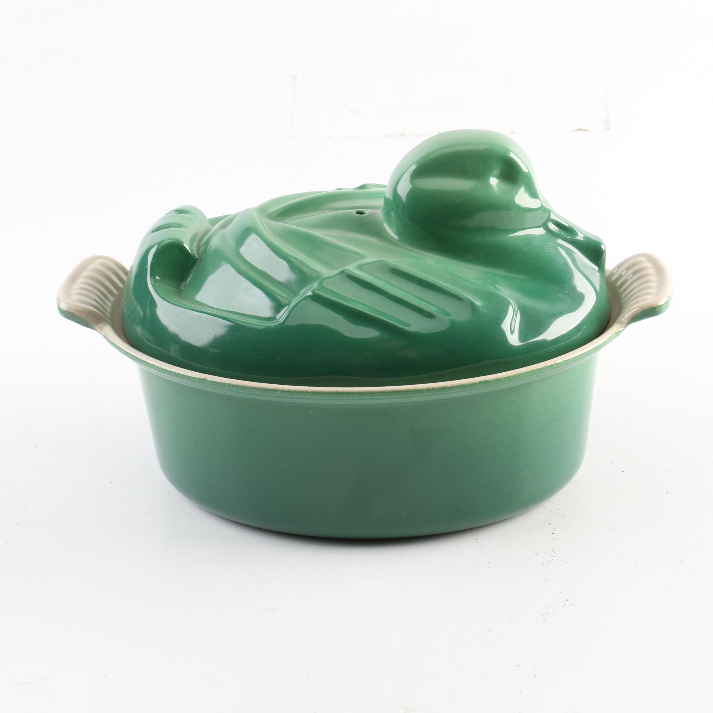 Le Creuset Duck Shaped Cast Enamel Dutch Oven