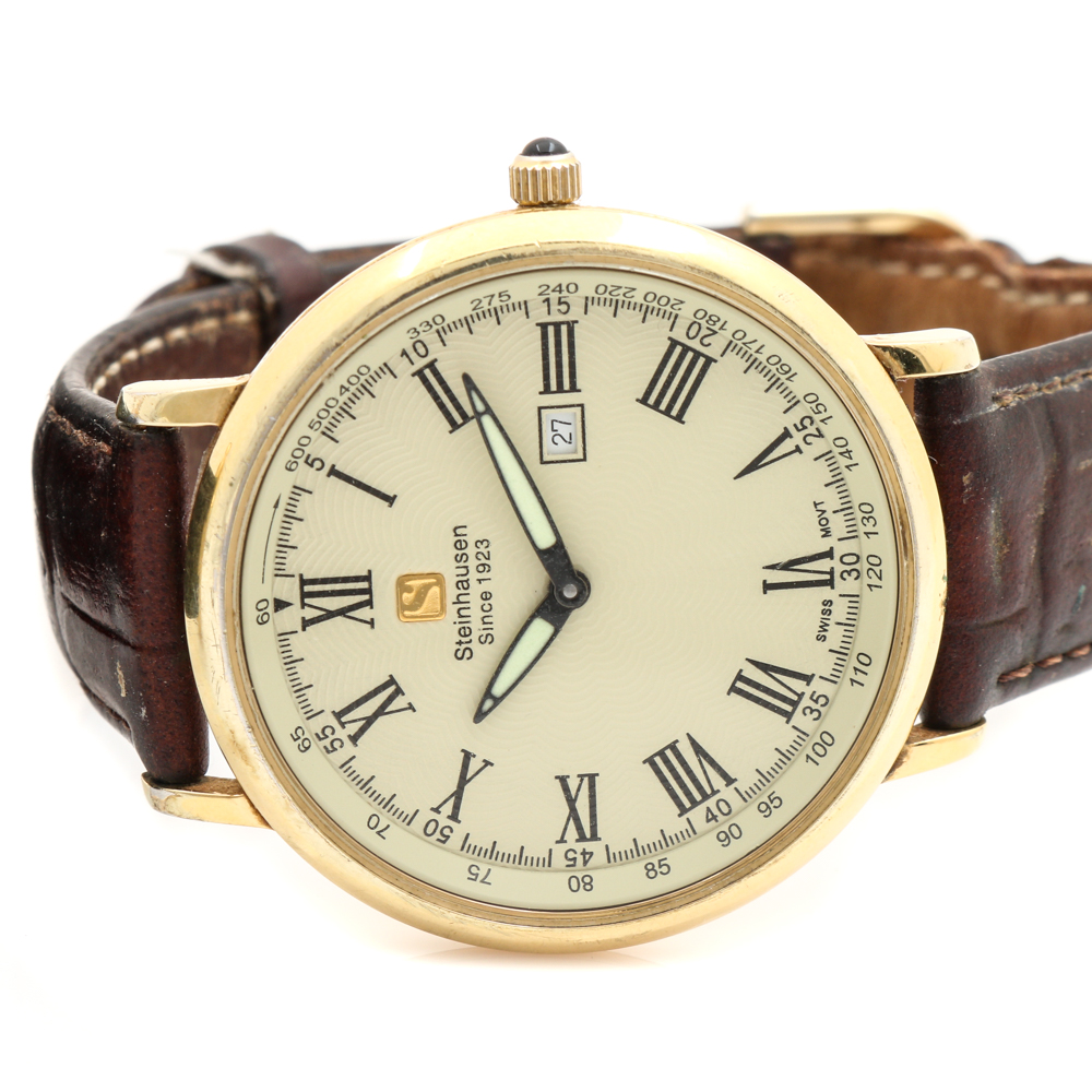 Stainless Steel and Leather Watches Including Steinhausen and Dunhill