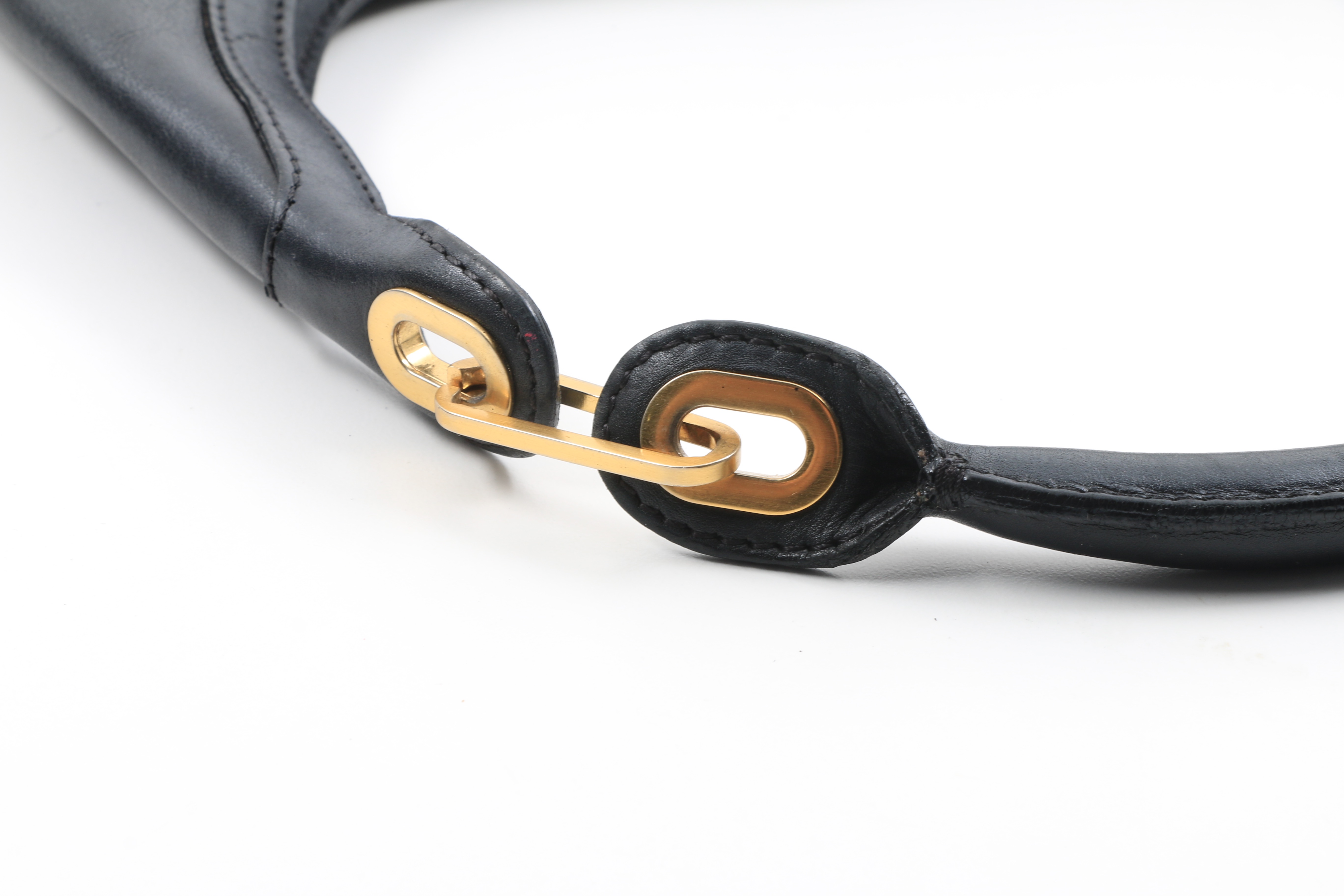 Jimmy Choo Black Leather Mini "Tulita" Hobo Handbag