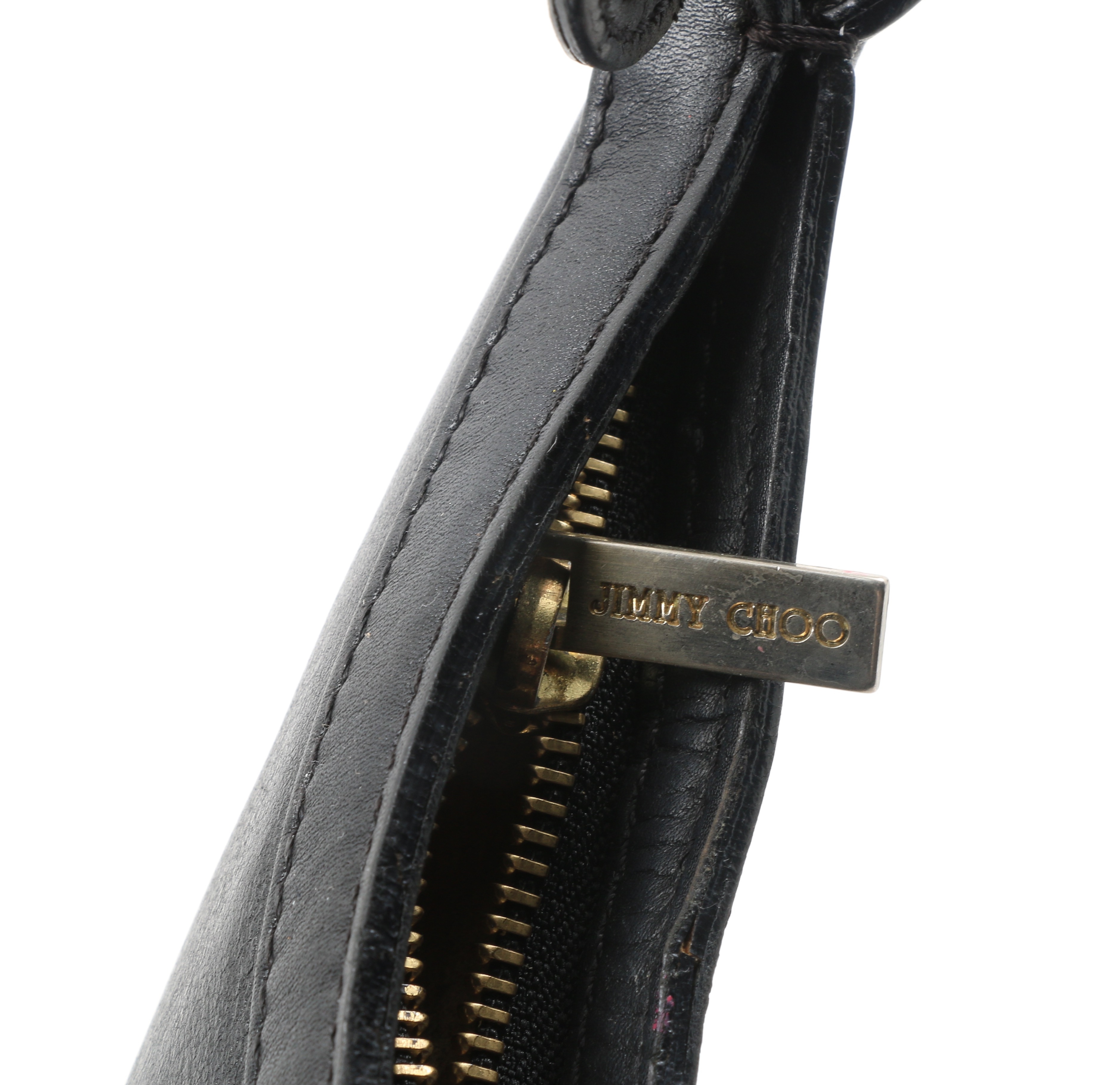 Jimmy Choo Black Leather Mini "Tulita" Hobo Handbag