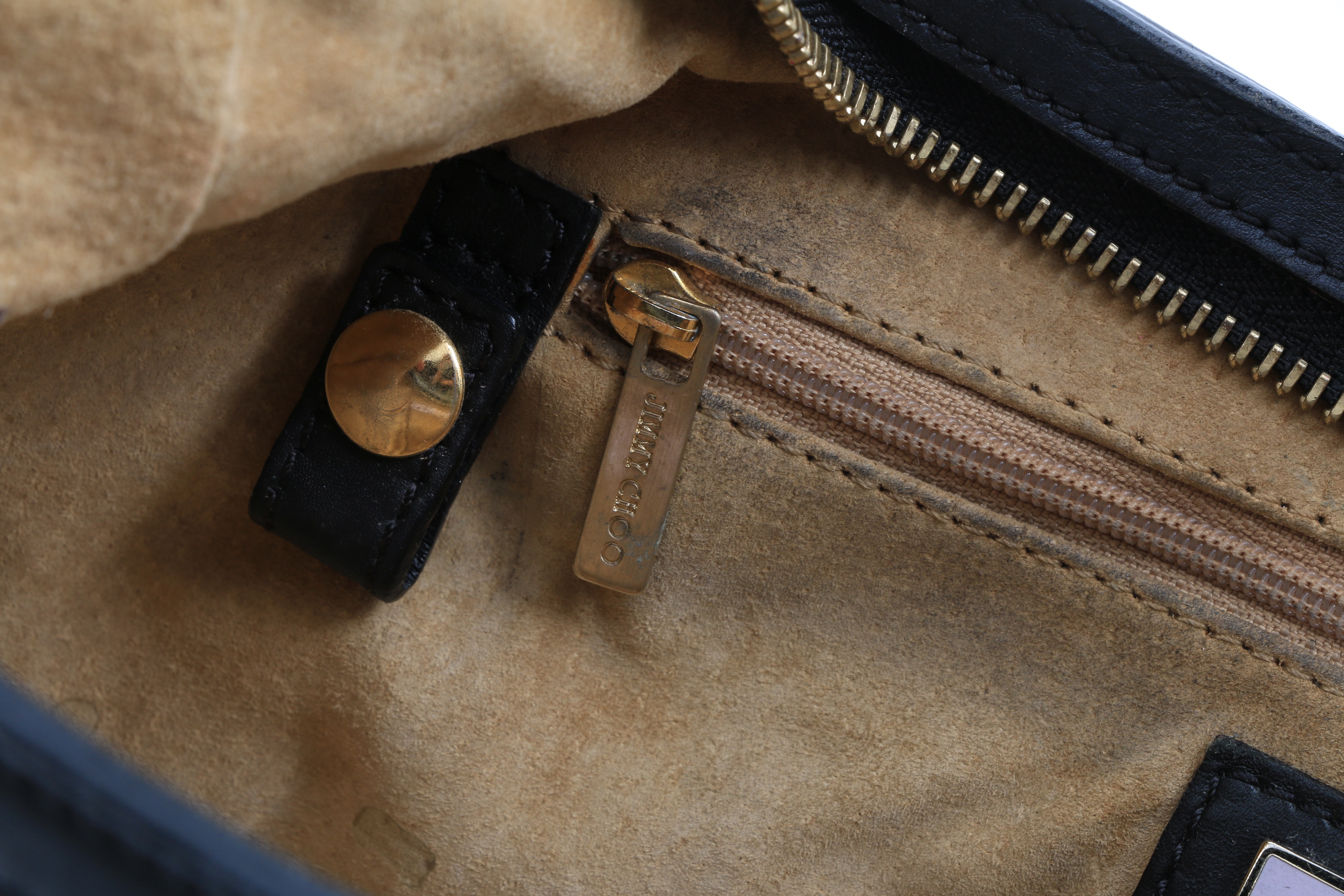 Jimmy Choo Black Leather Mini "Tulita" Hobo Handbag