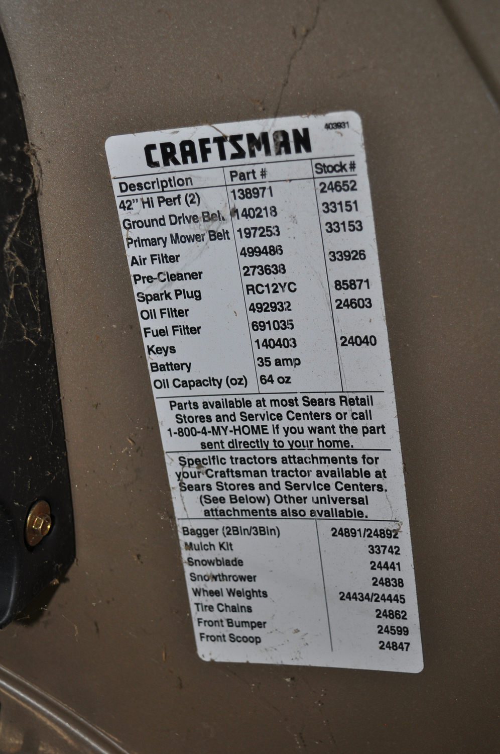 Craftsman Limited Edition YS4500 Lawn Tractor