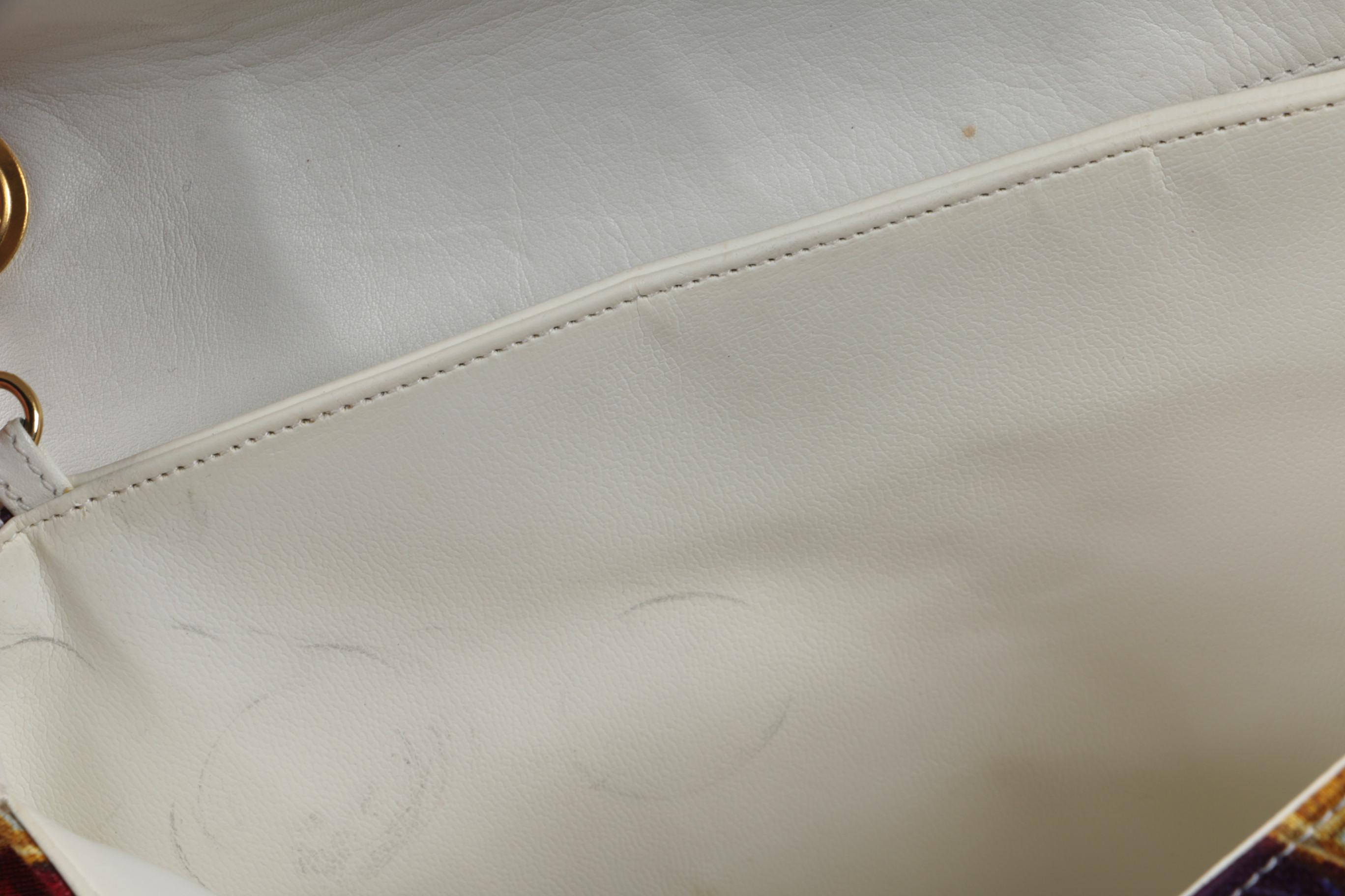 Vintage Circa 1980s Chanel Gripoix Jewelry Print Canvas Purse