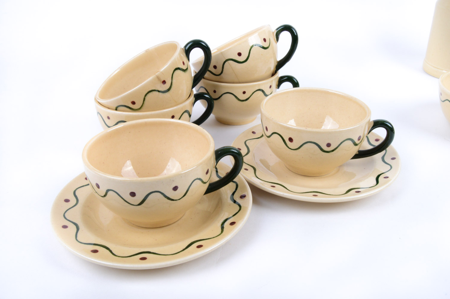 Metlox Poppytrail "California Provincial" Pattern Ceramic Coffee Set