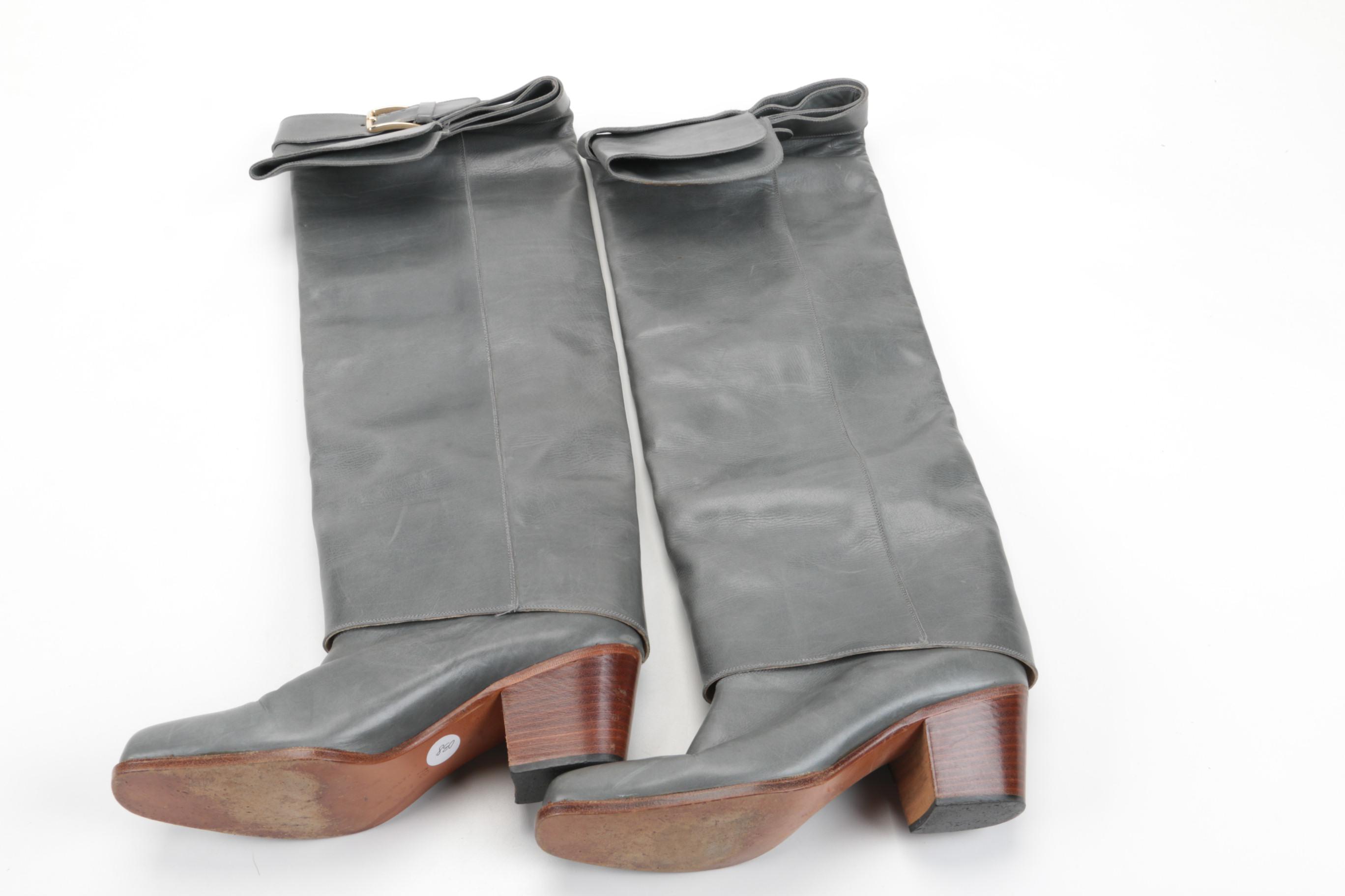 Women's Guido Pasquali Grey Leather Boots