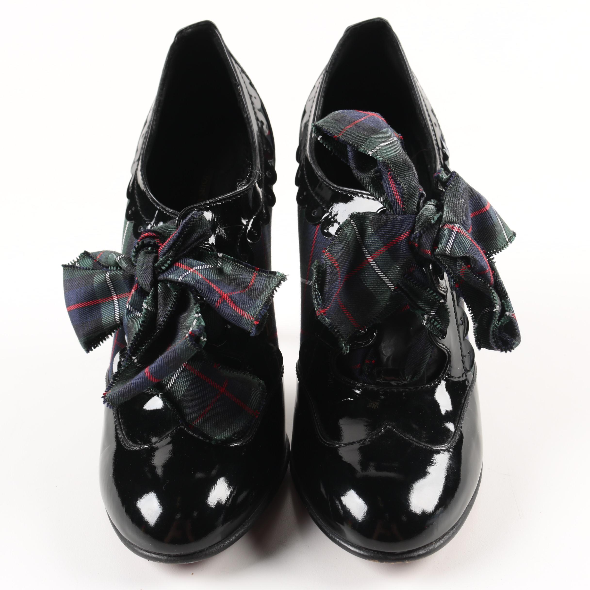 Louis Vuitton Patent Leather and Tartan Plaid Heels