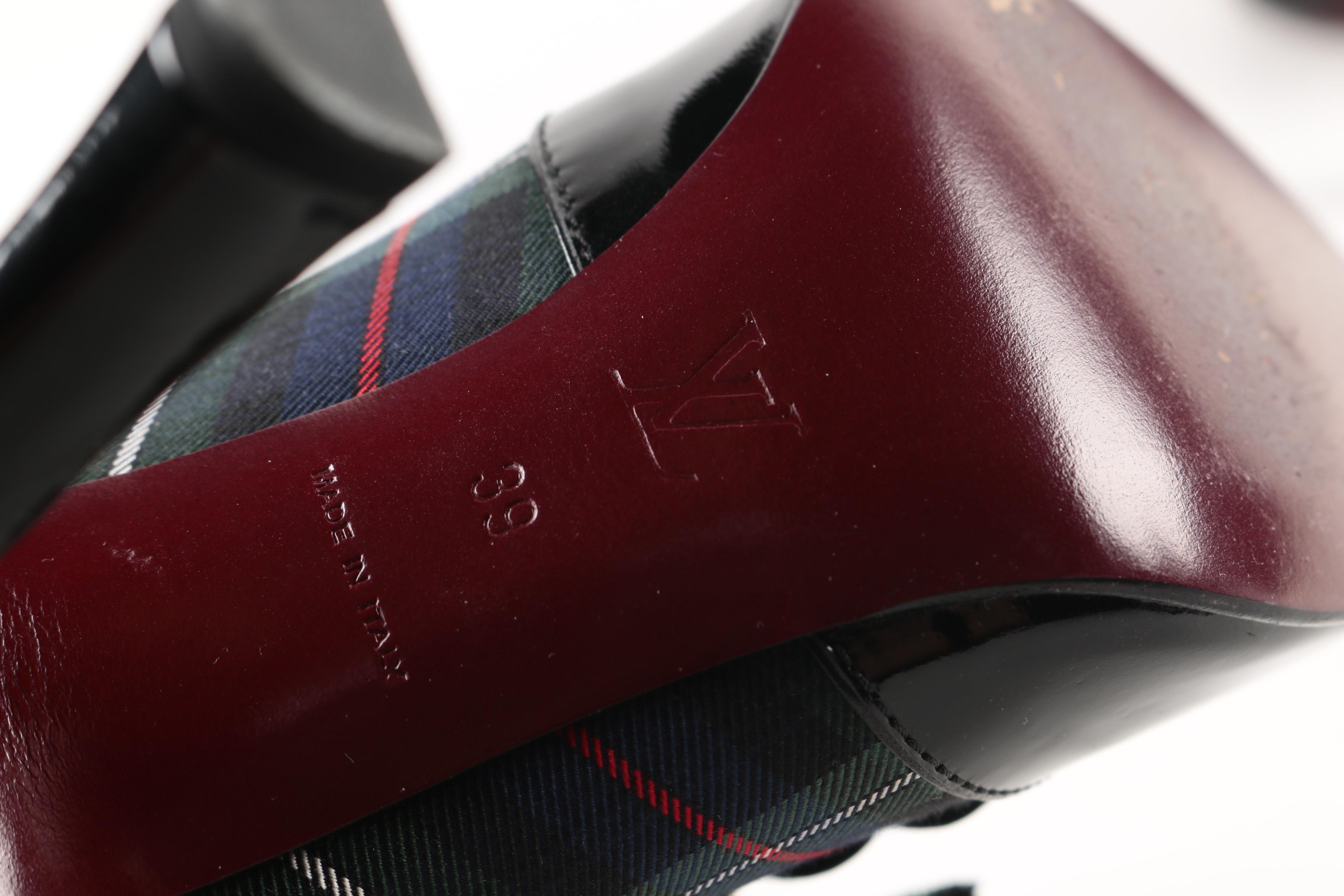 Louis Vuitton Patent Leather and Tartan Plaid Heels