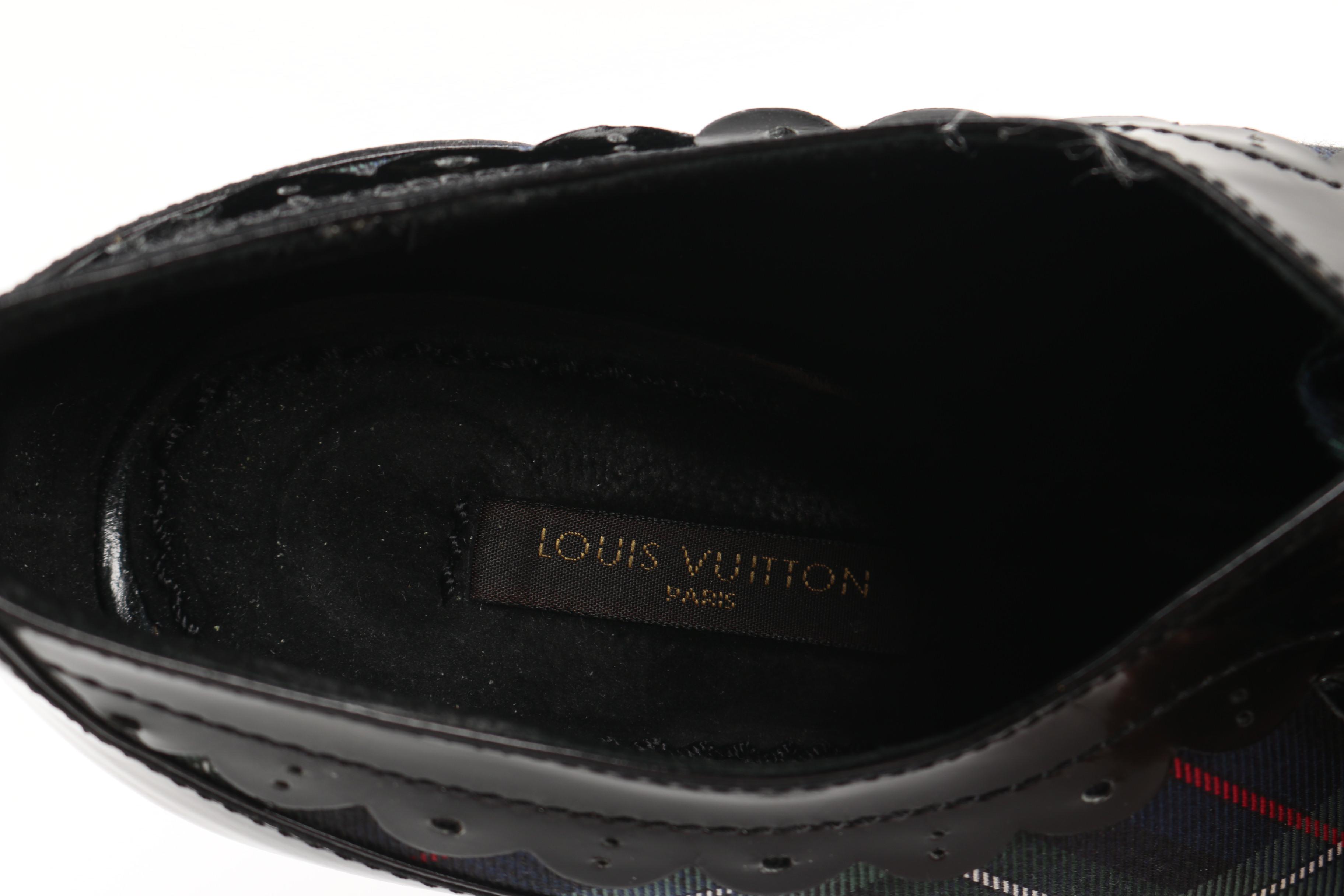 Louis Vuitton Patent Leather and Tartan Plaid Heels