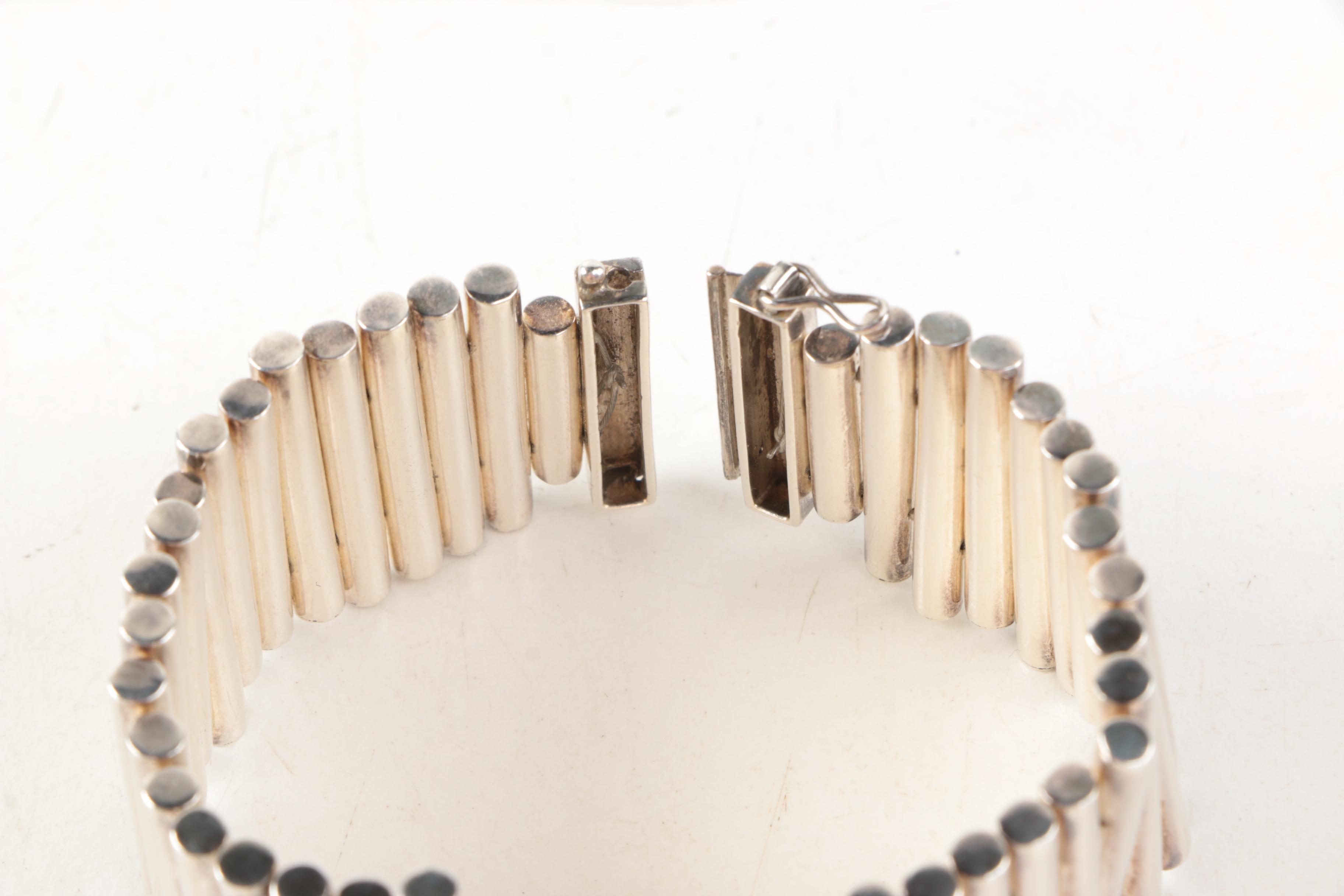 Sterling Silver Bar Link Bracelet