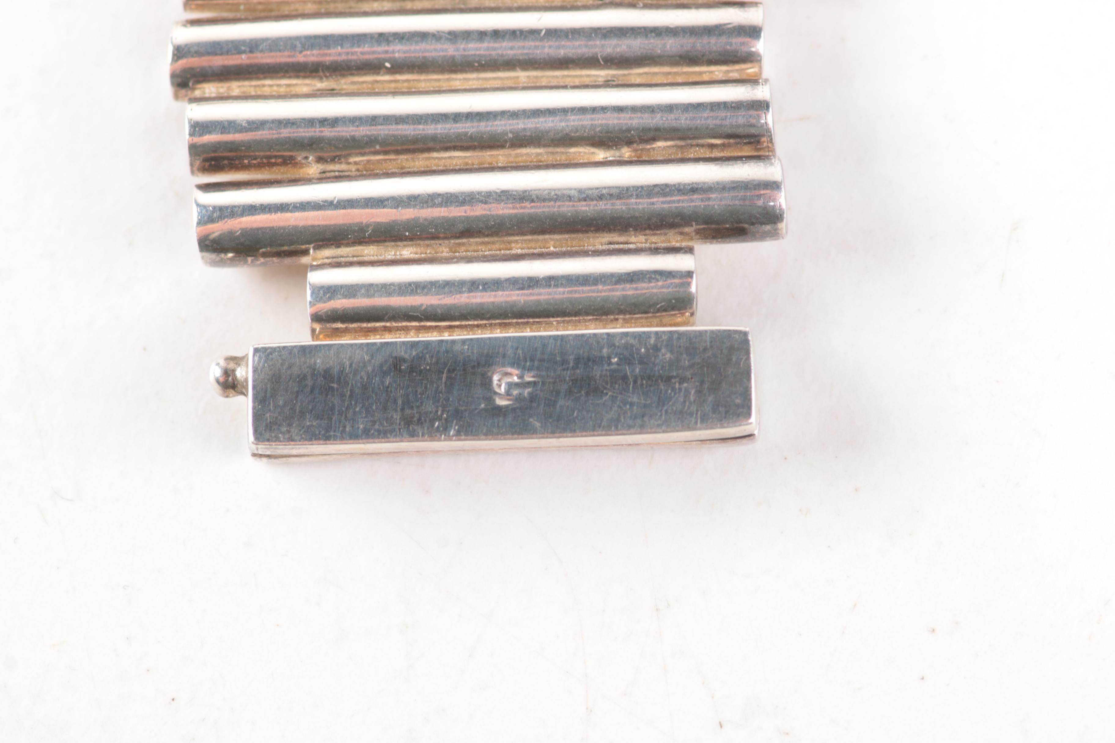 Sterling Silver Bar Link Bracelet