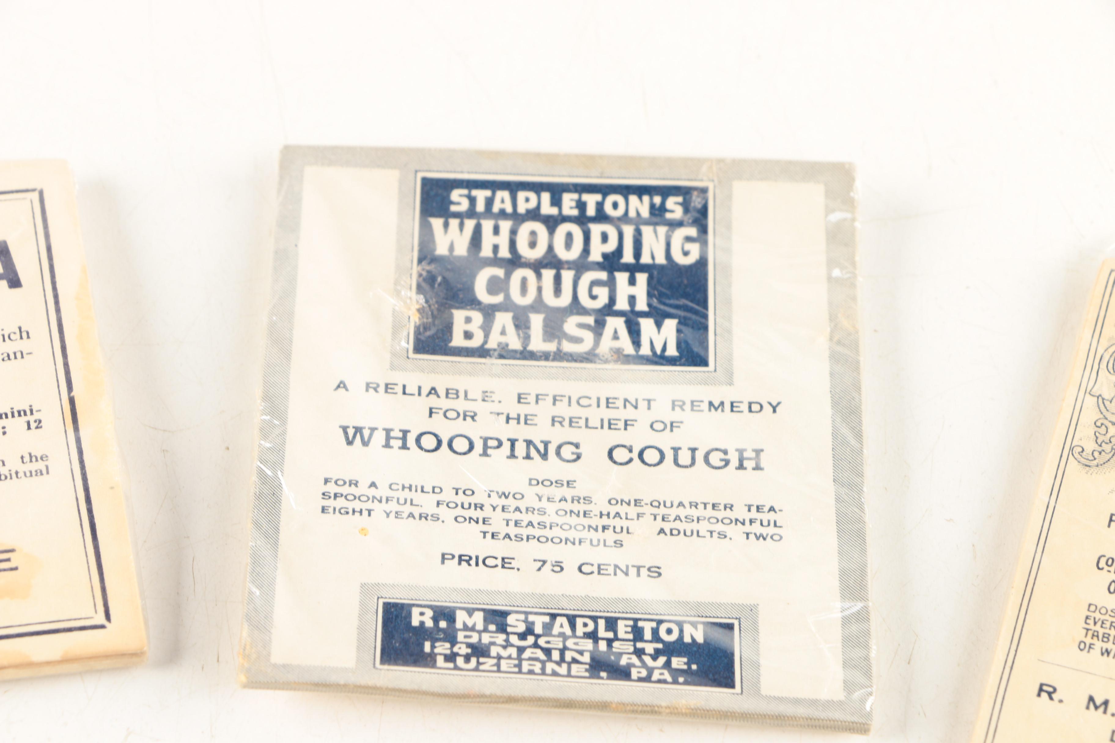 Vintage R. M. Stapleton's Drug Store Labels
