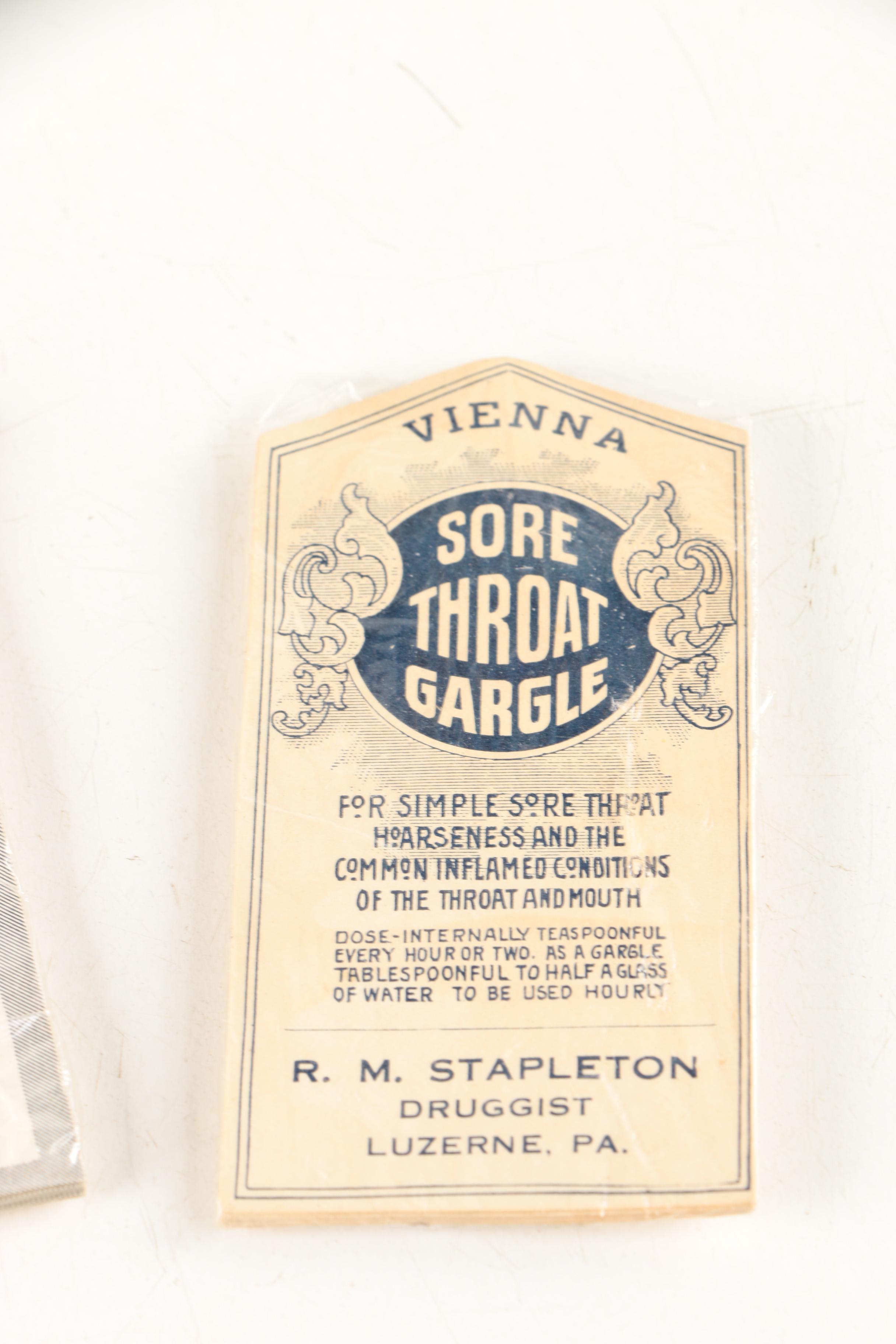 Vintage R. M. Stapleton's Drug Store Labels