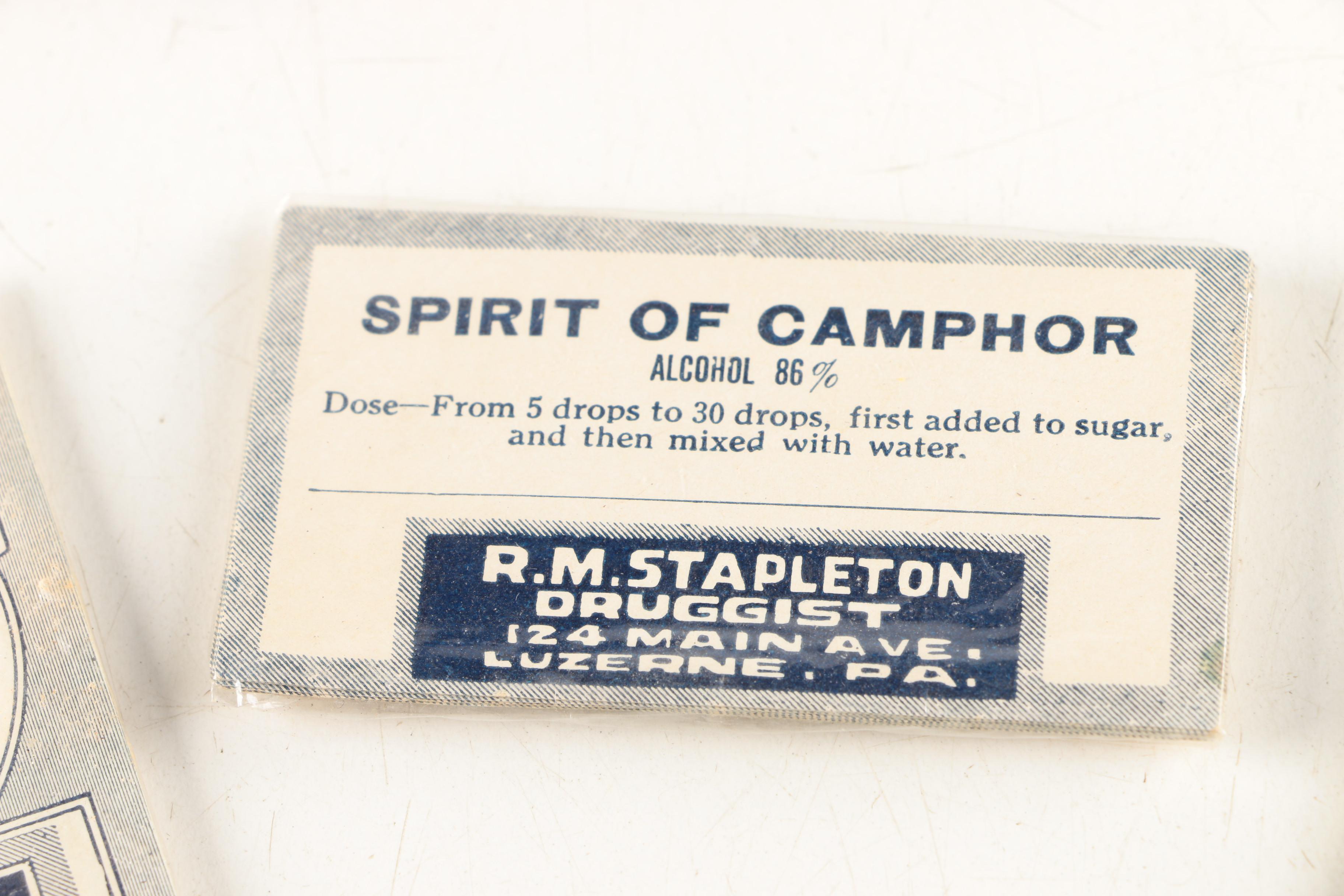 Vintage R. M. Stapleton's Drug Store Labels