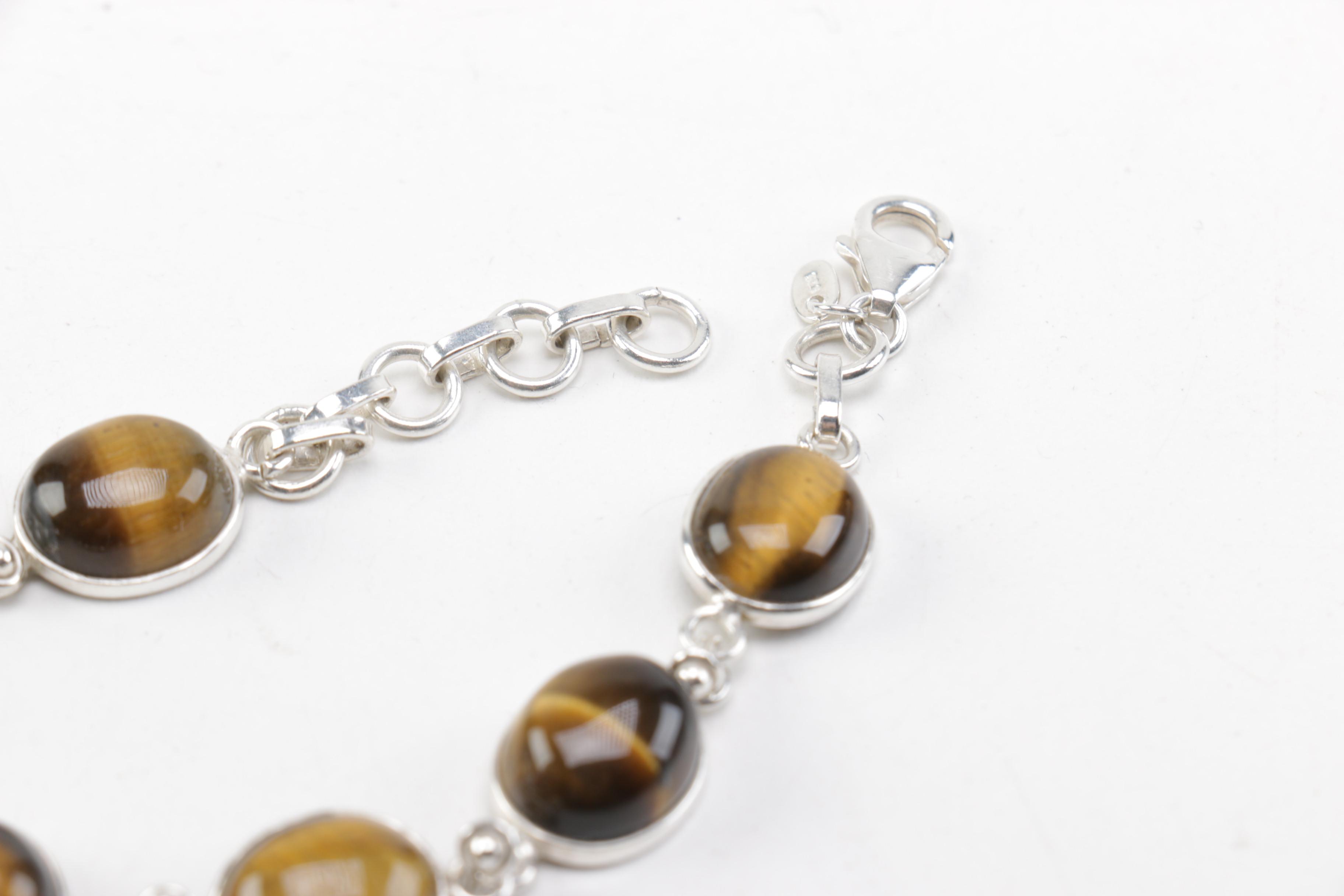 Sterling Silver Tigers Eye Bracelet