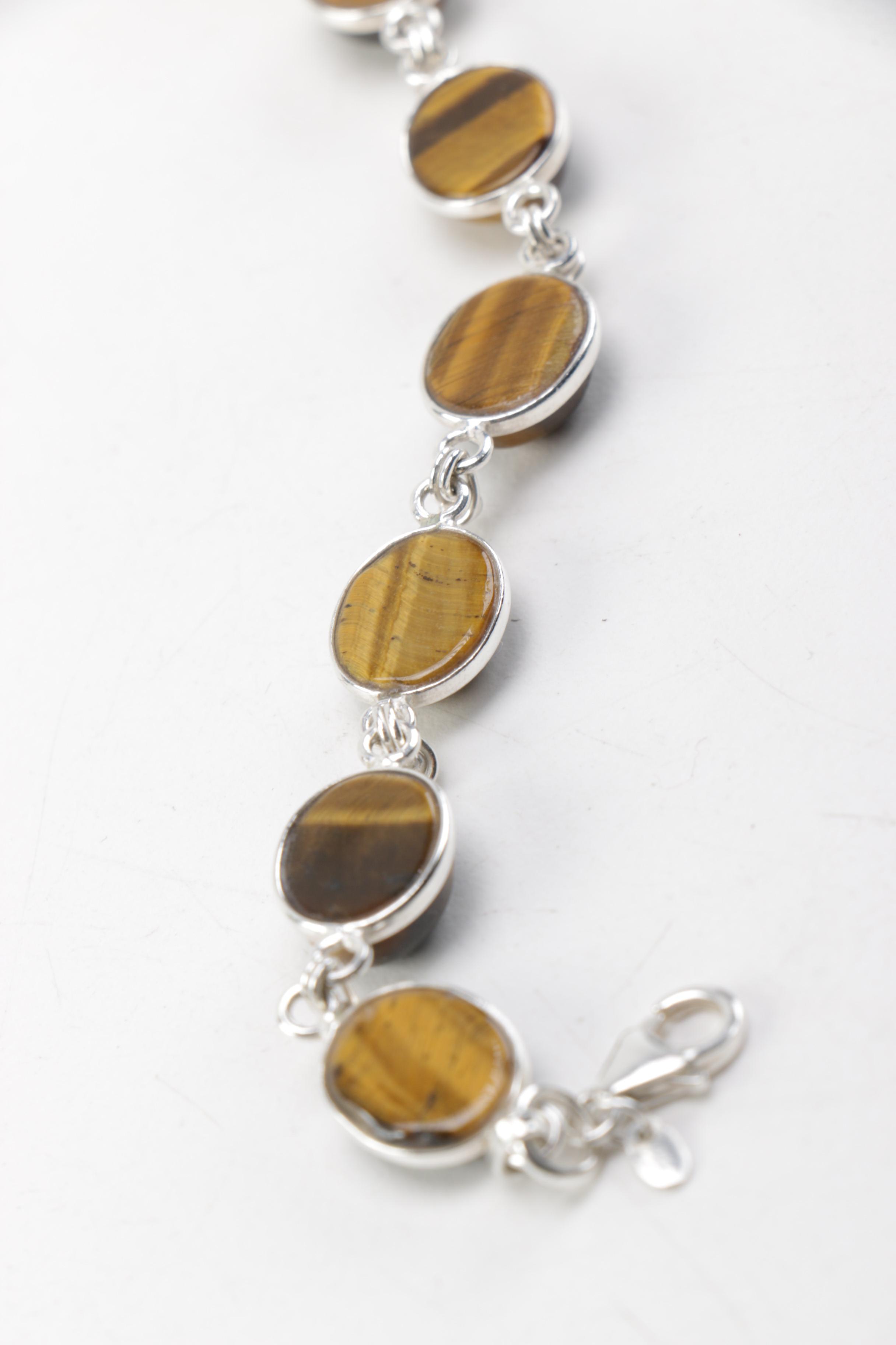 Sterling Silver Tigers Eye Bracelet