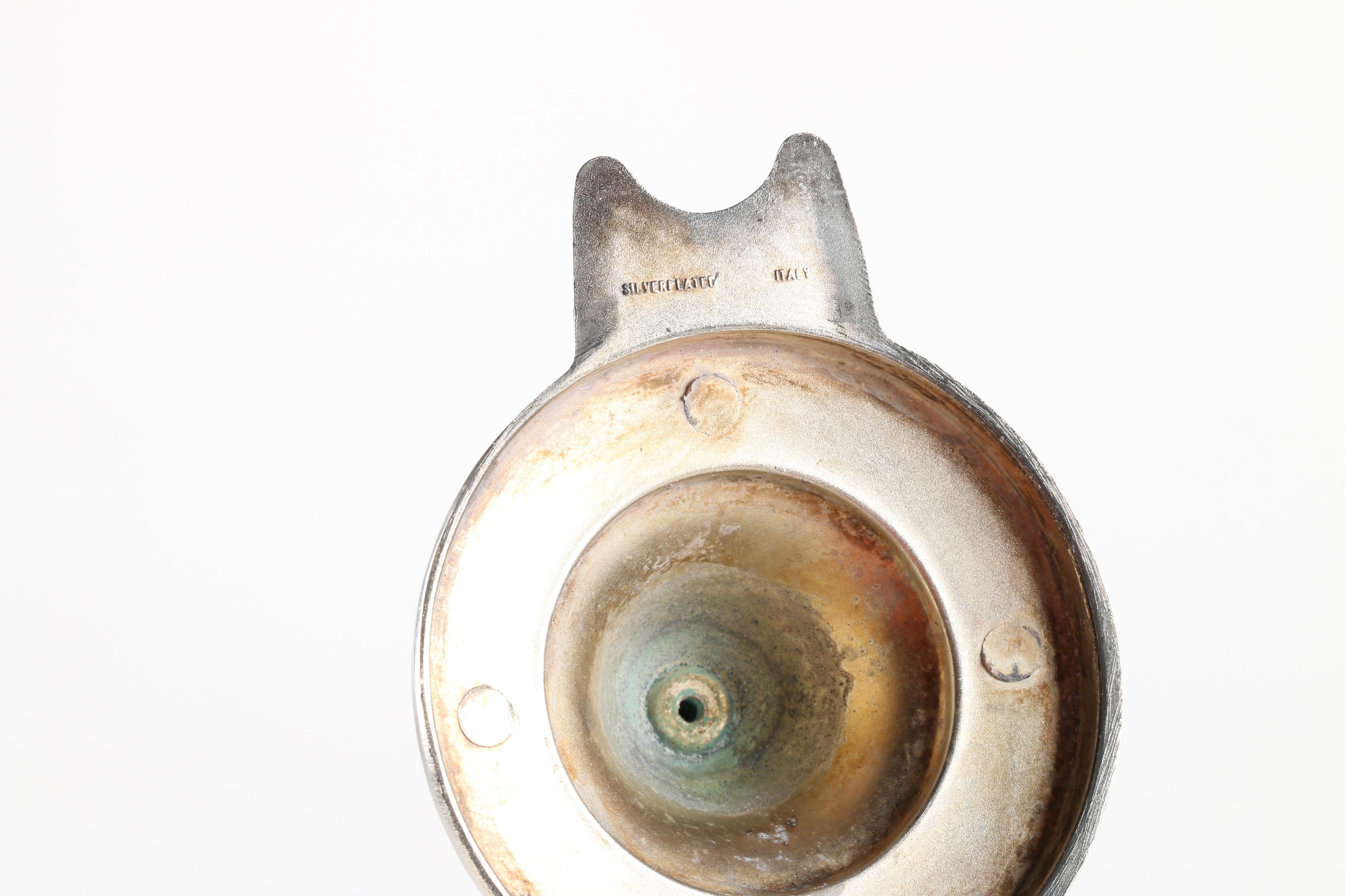 Edwardian Style Silver Plate and Glass Claret Jug with Coasters