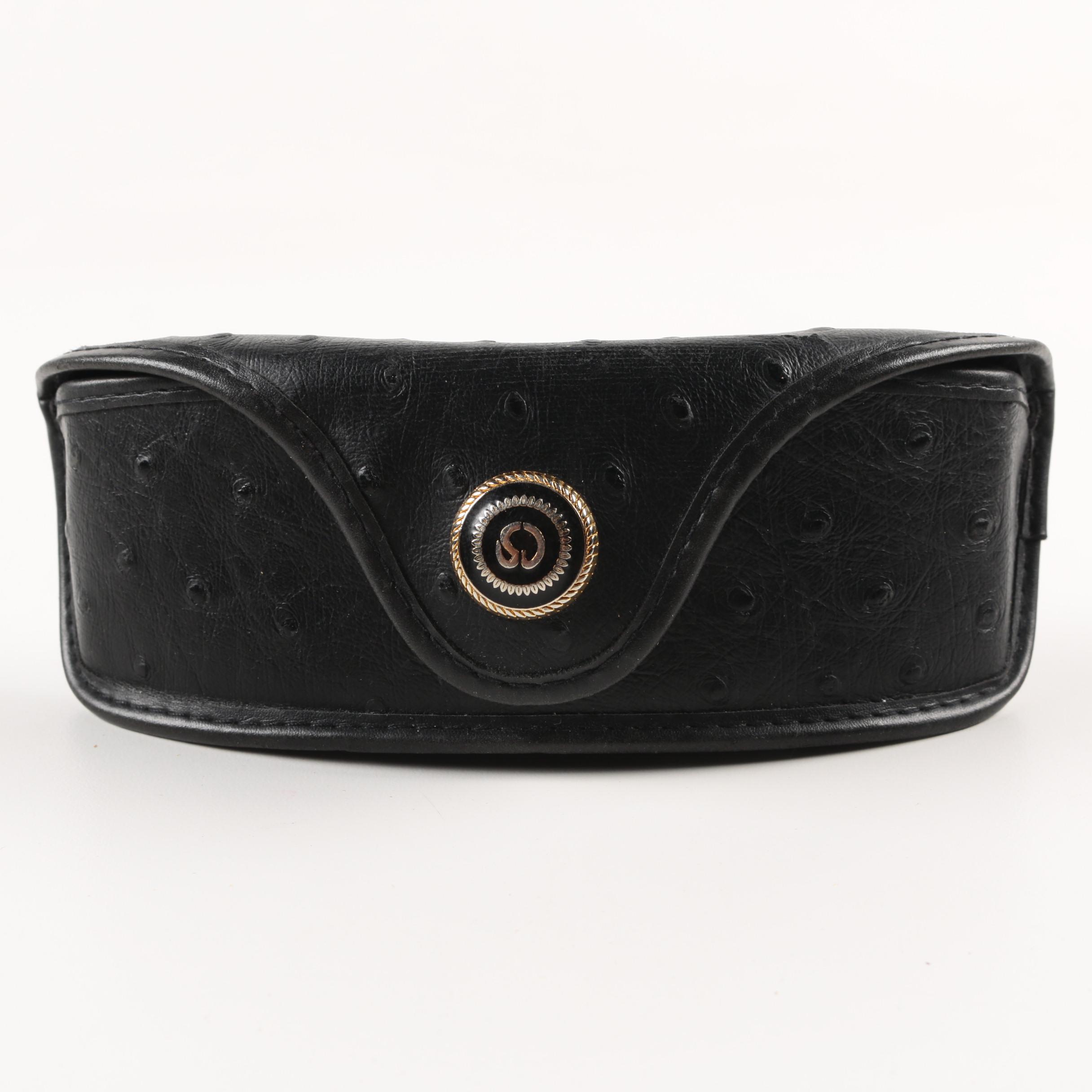 Fendi, Gucci, and St. John Ostrich Skin Eyewear Cases