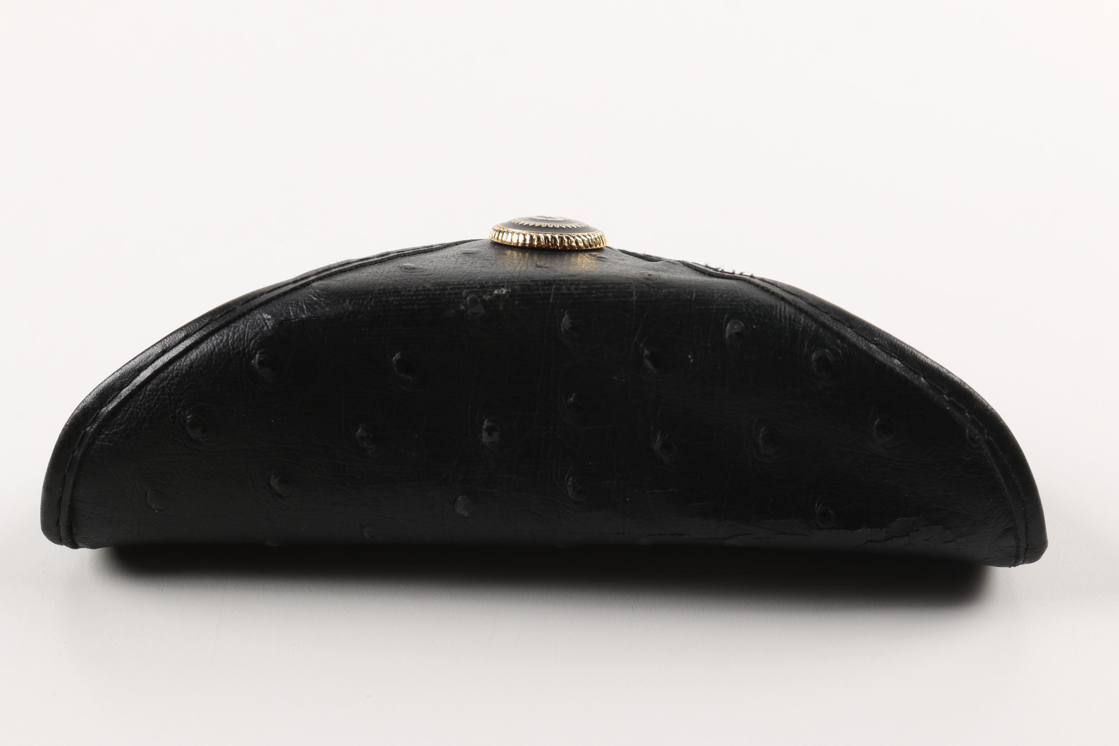 Fendi, Gucci, and St. John Ostrich Skin Eyewear Cases