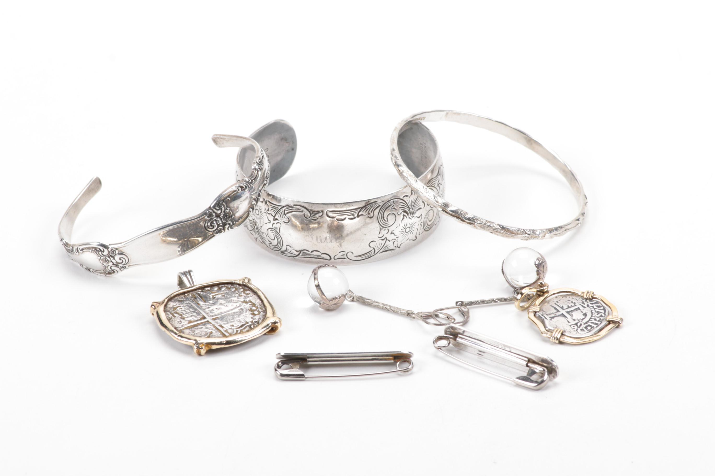 Sterling Silver Jewelry Assortment Including Kirk & Sons