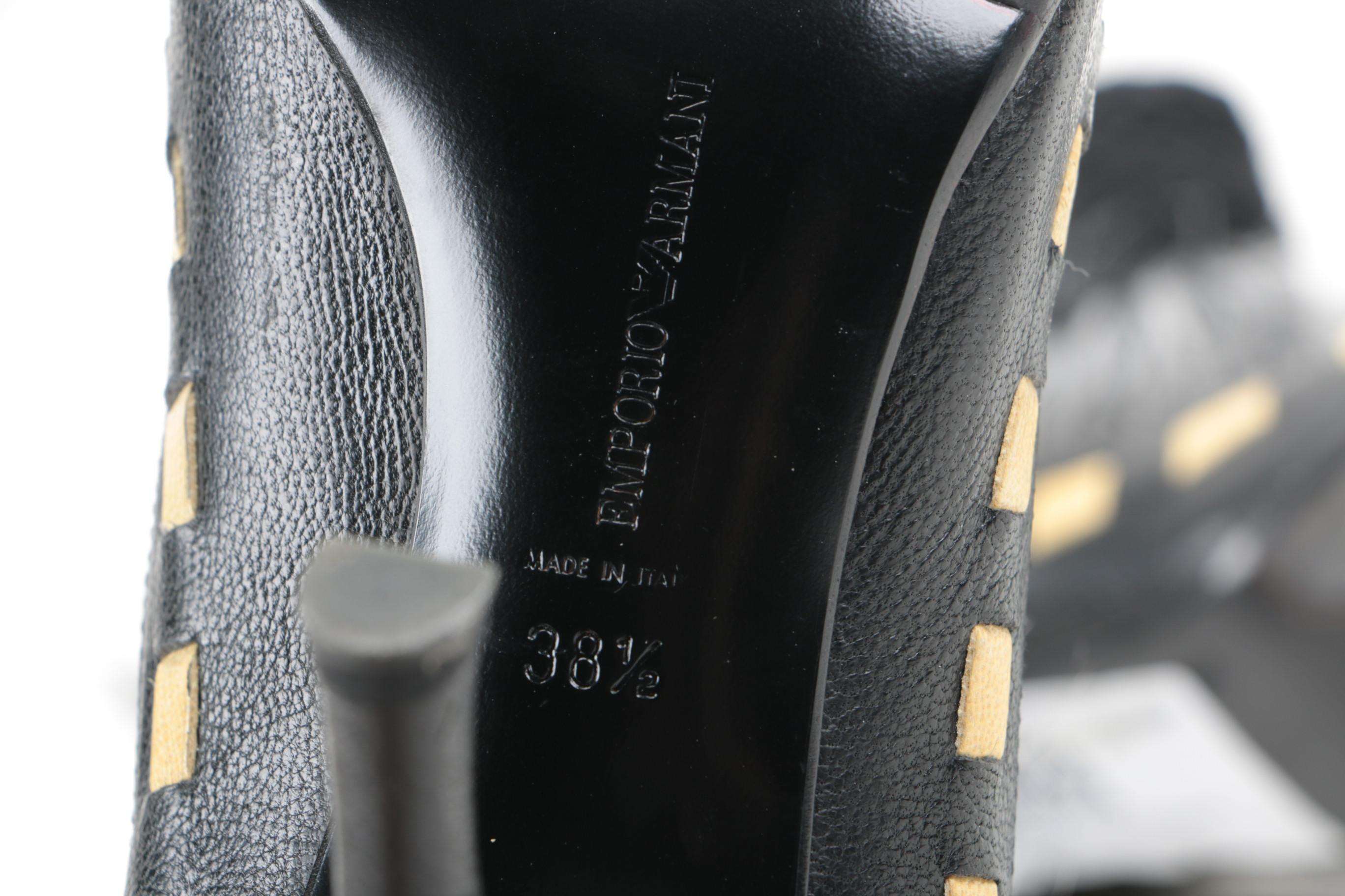 Women's Emporio Armani Raccoon Fur Trimmed Heels