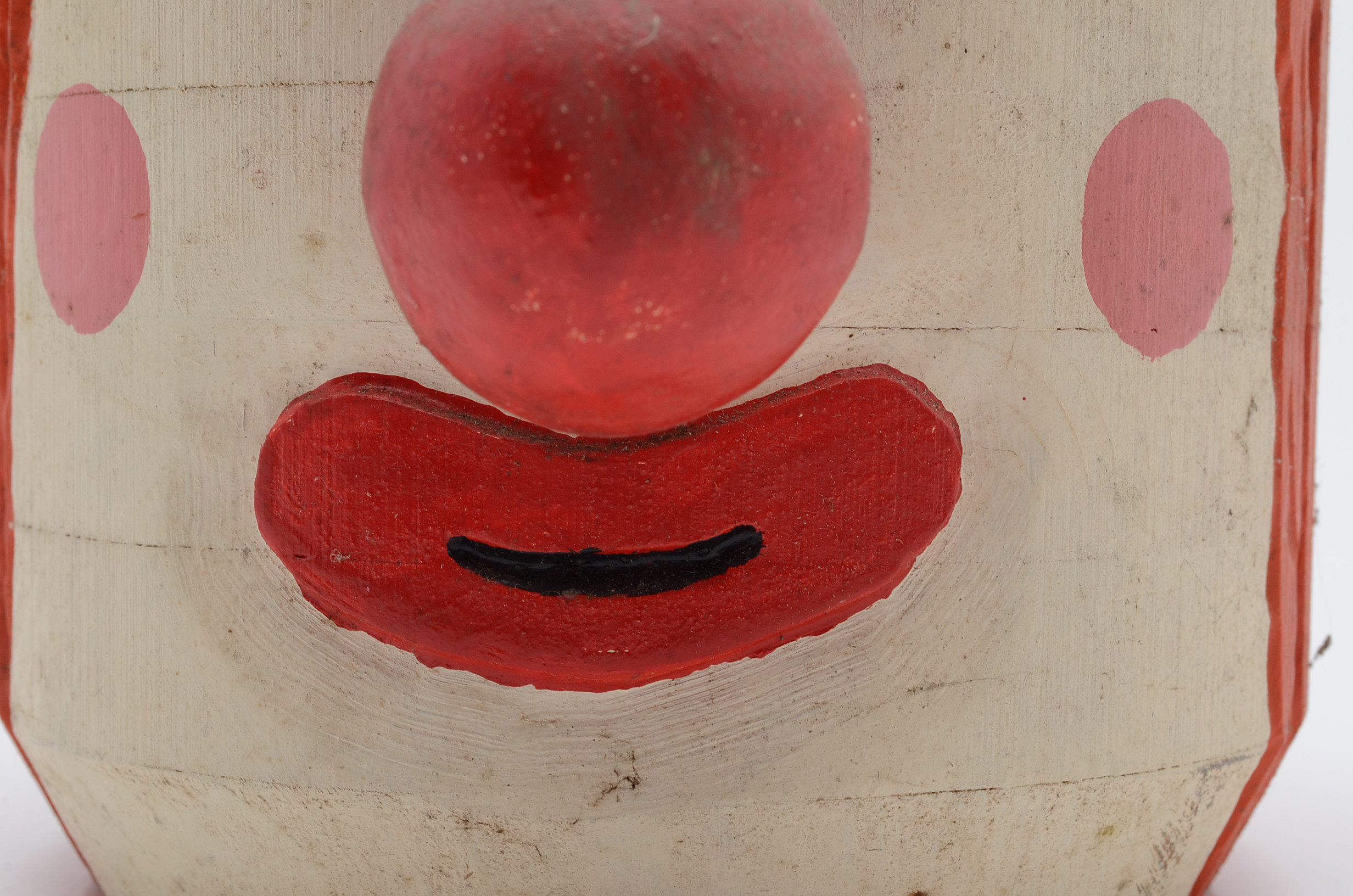 Kenneth "Allen" Wilson Painted Wood Sculpture with Ceramic Head Insert