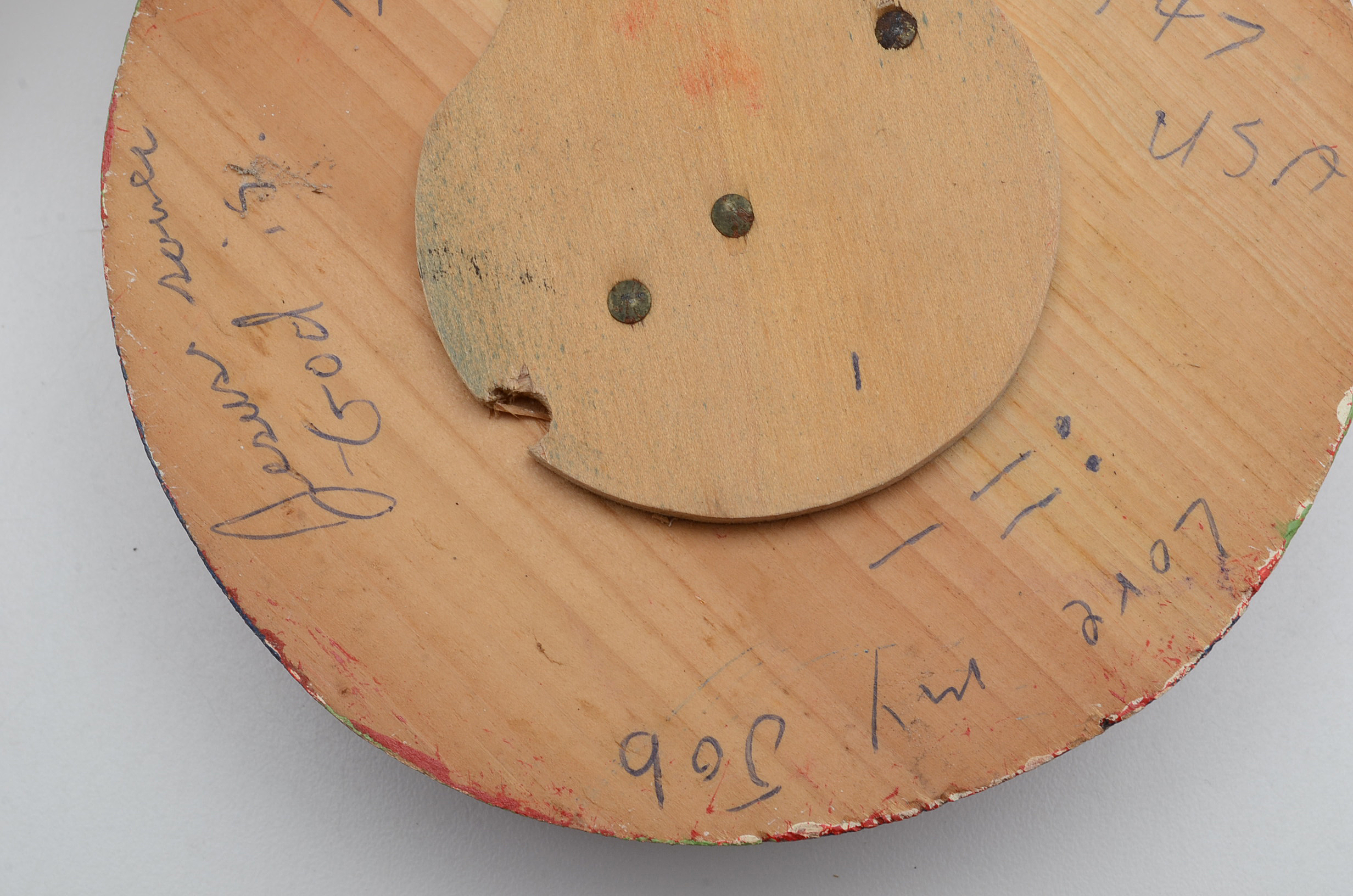 Kenneth "Allen" Wilson Painted Wood Sculpture with Ceramic Head Insert