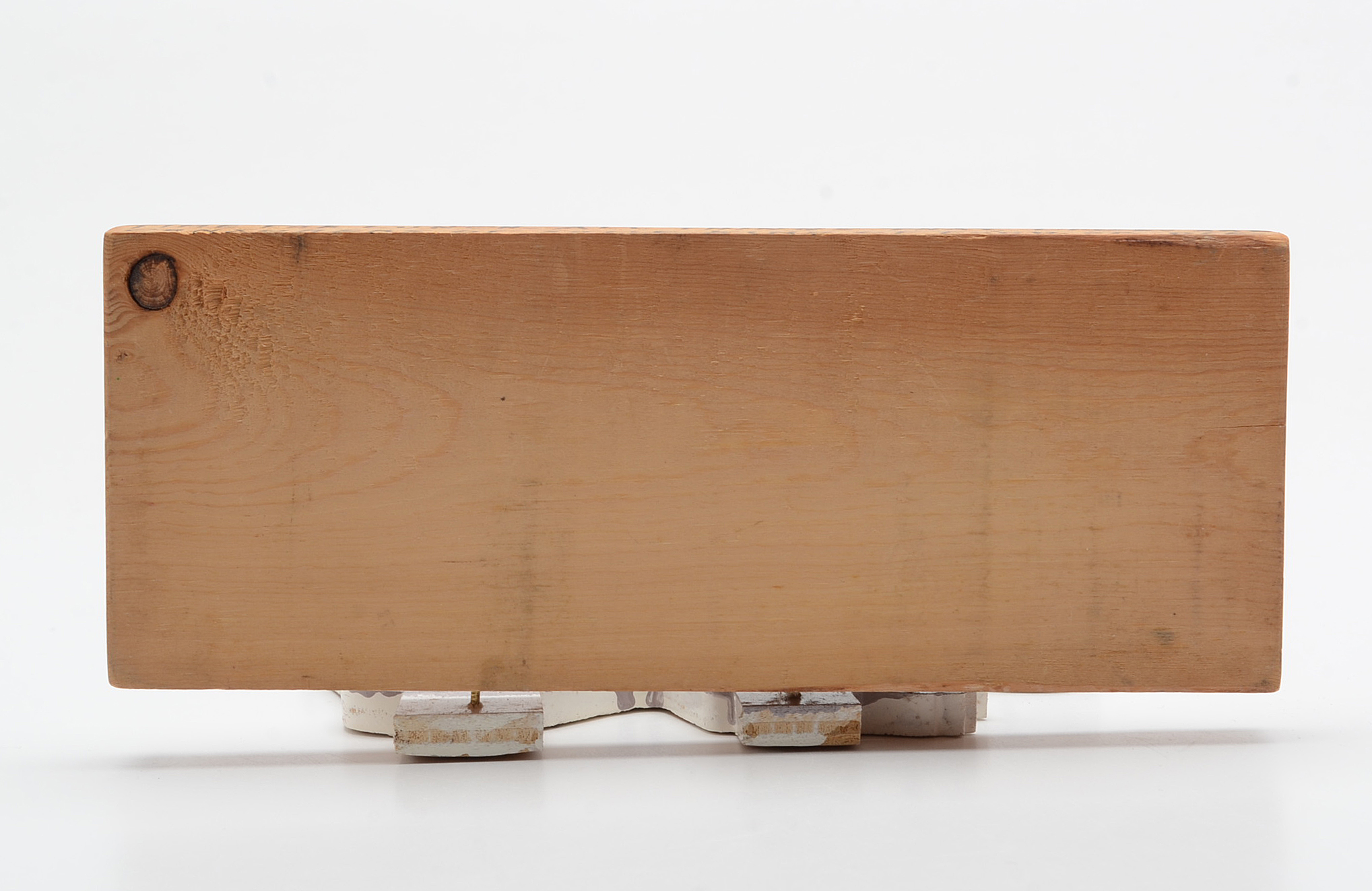 Howard Finster Oil and Marker on Shaped Wood Sculpture "Monkey Ba Bo"