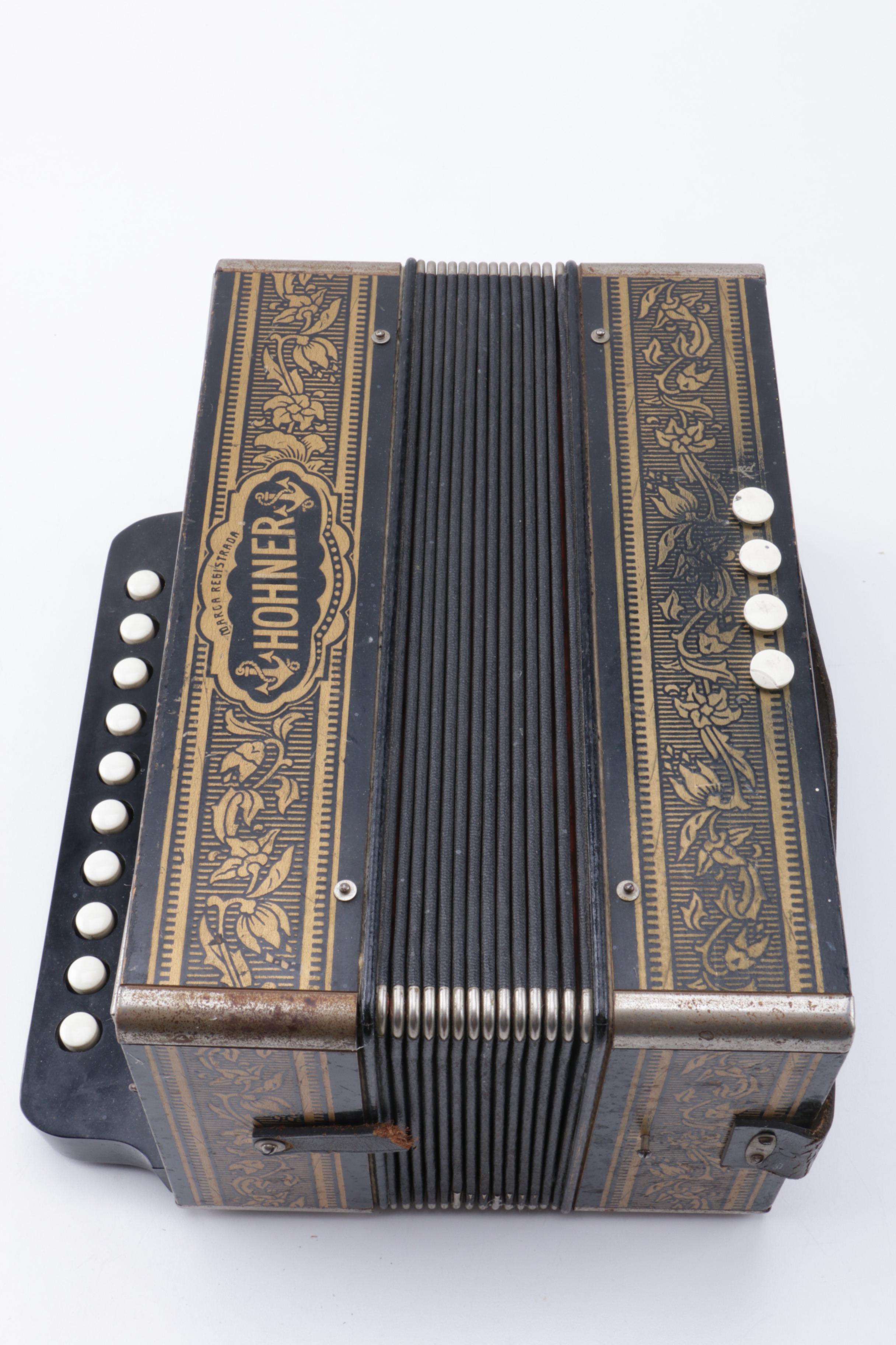 Vintage Hohner Squeeze Box Accordion
